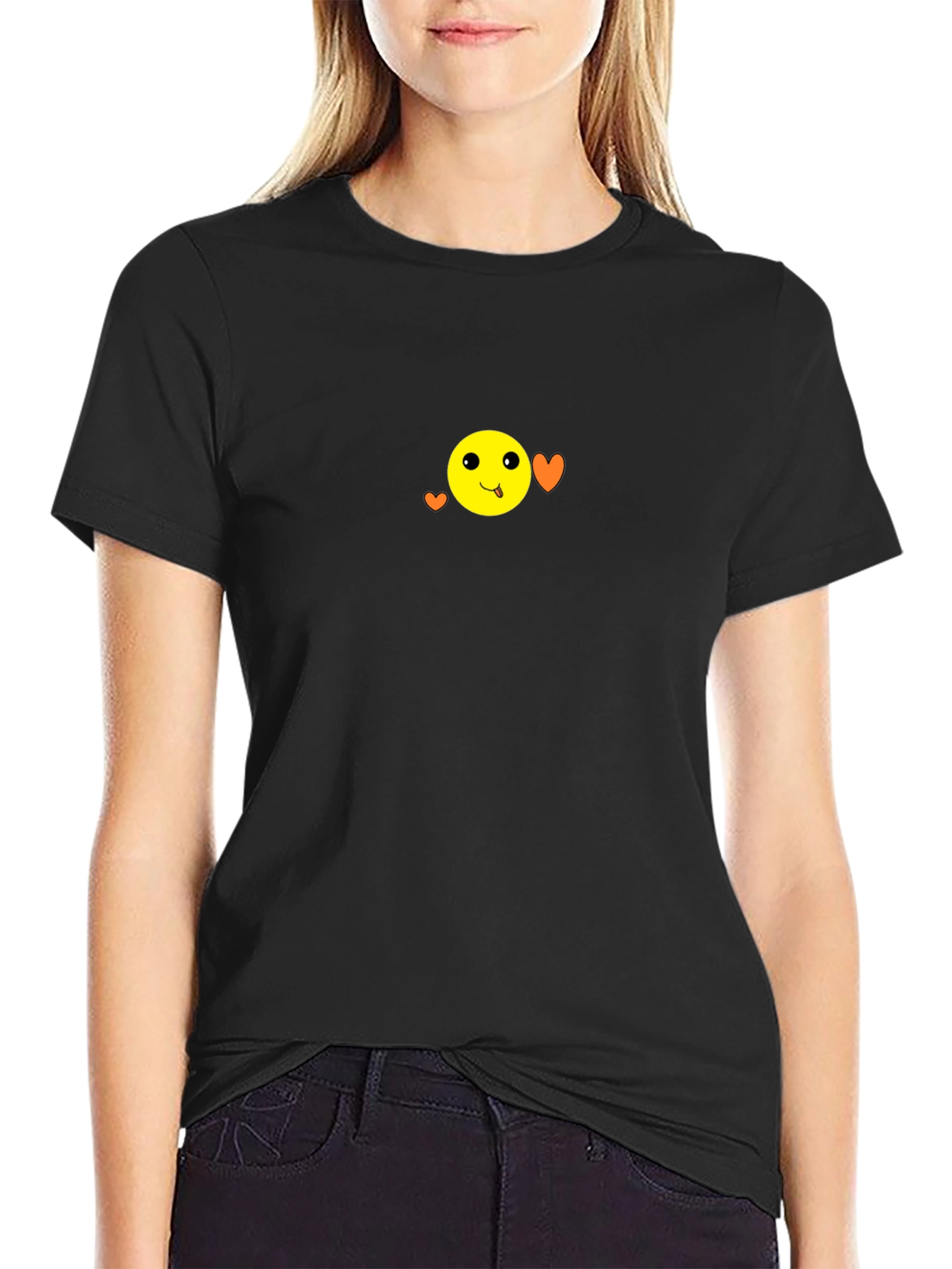 Emoji Love Black T-Shirt - Stylish & Comfortable