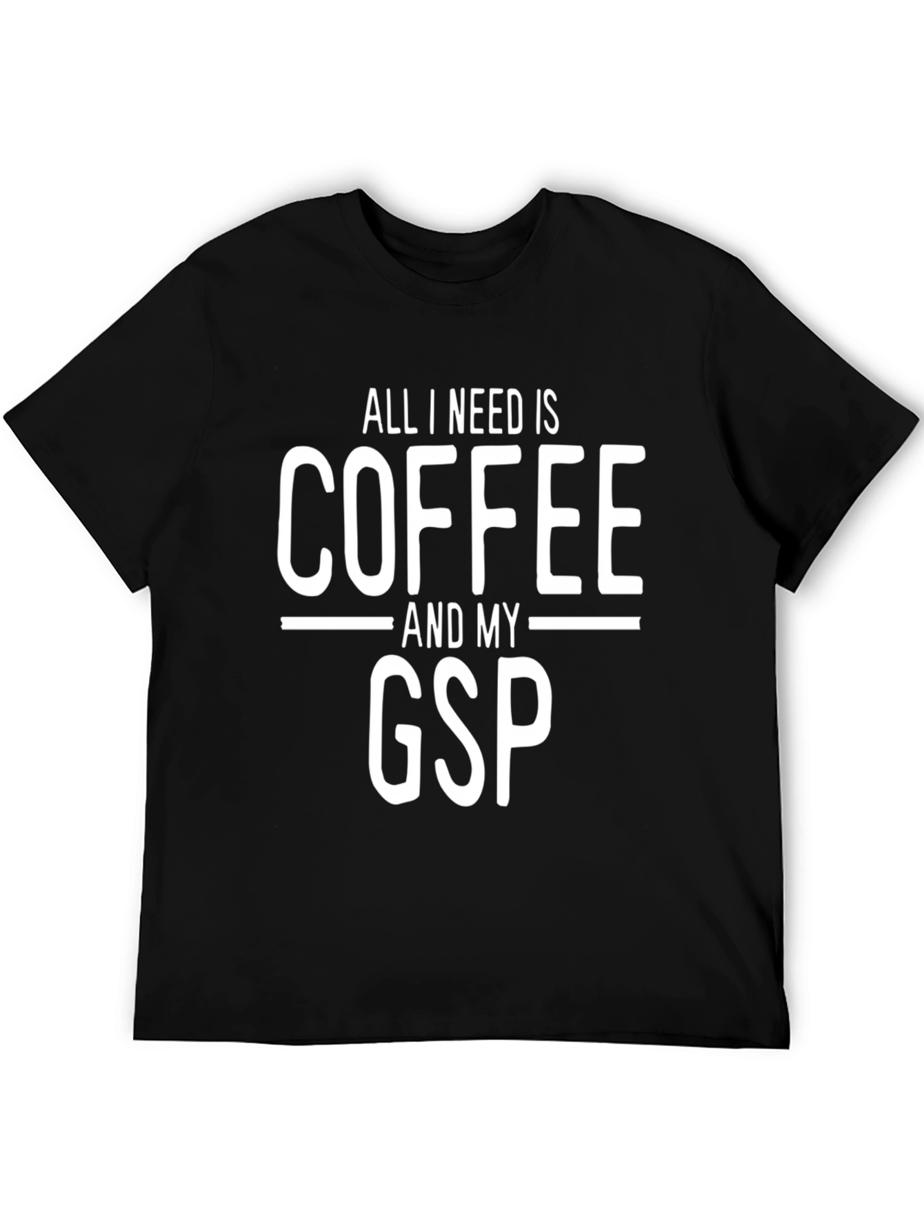 Coffee and GSP T-Shirt - Black Cotton Blend