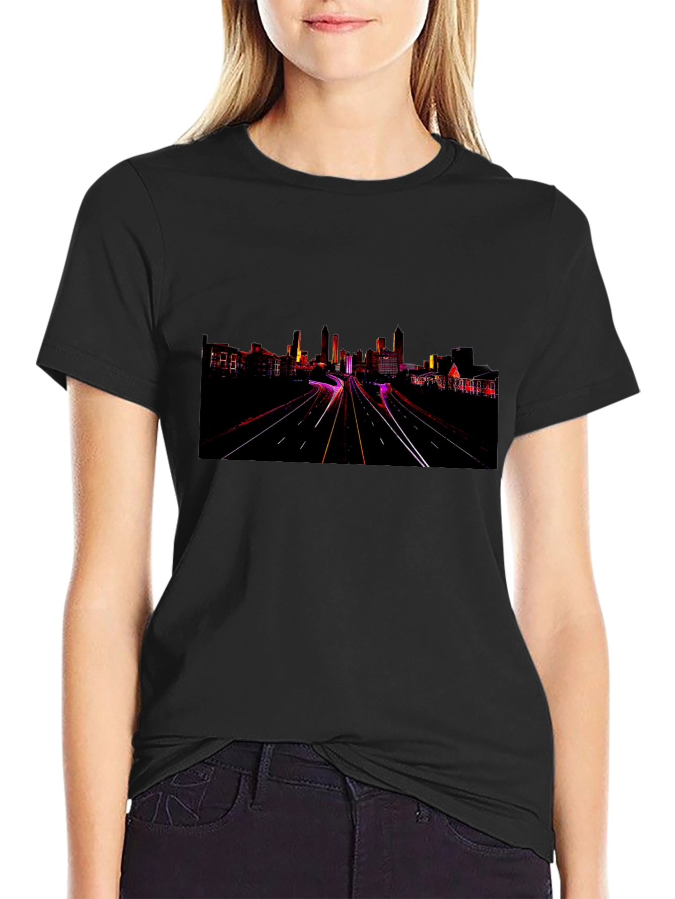 Atlanta Skyline Graphic Tee - Night Drive