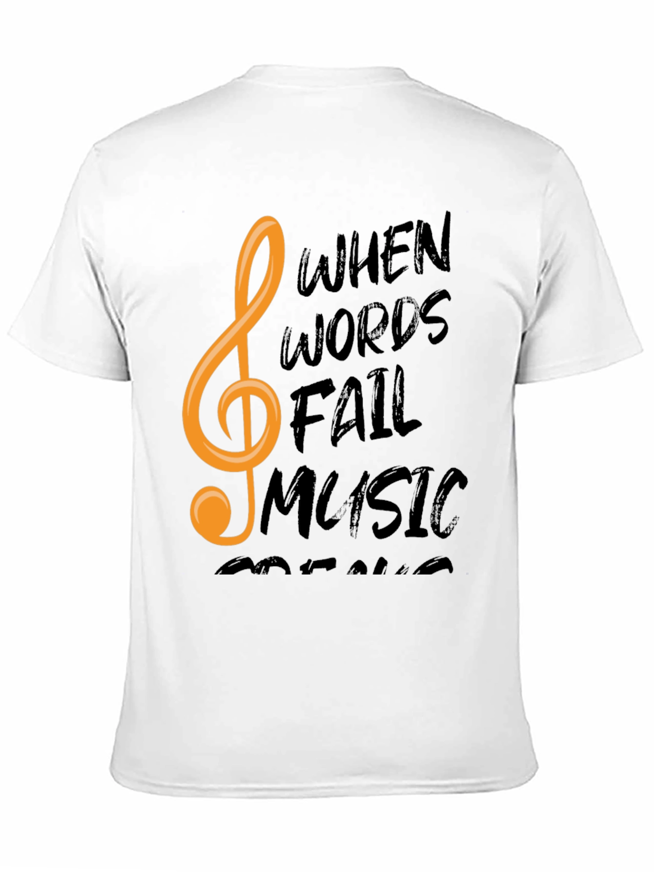 Music Speaks Black T-Shirt