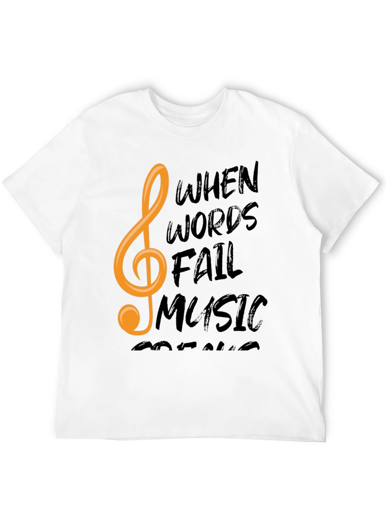 Music Speaks Black T-Shirt