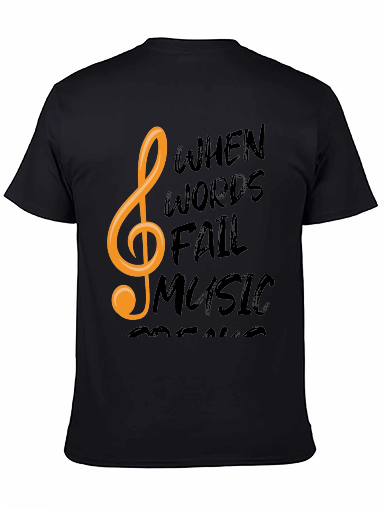 Music Speaks Black T-Shirt
