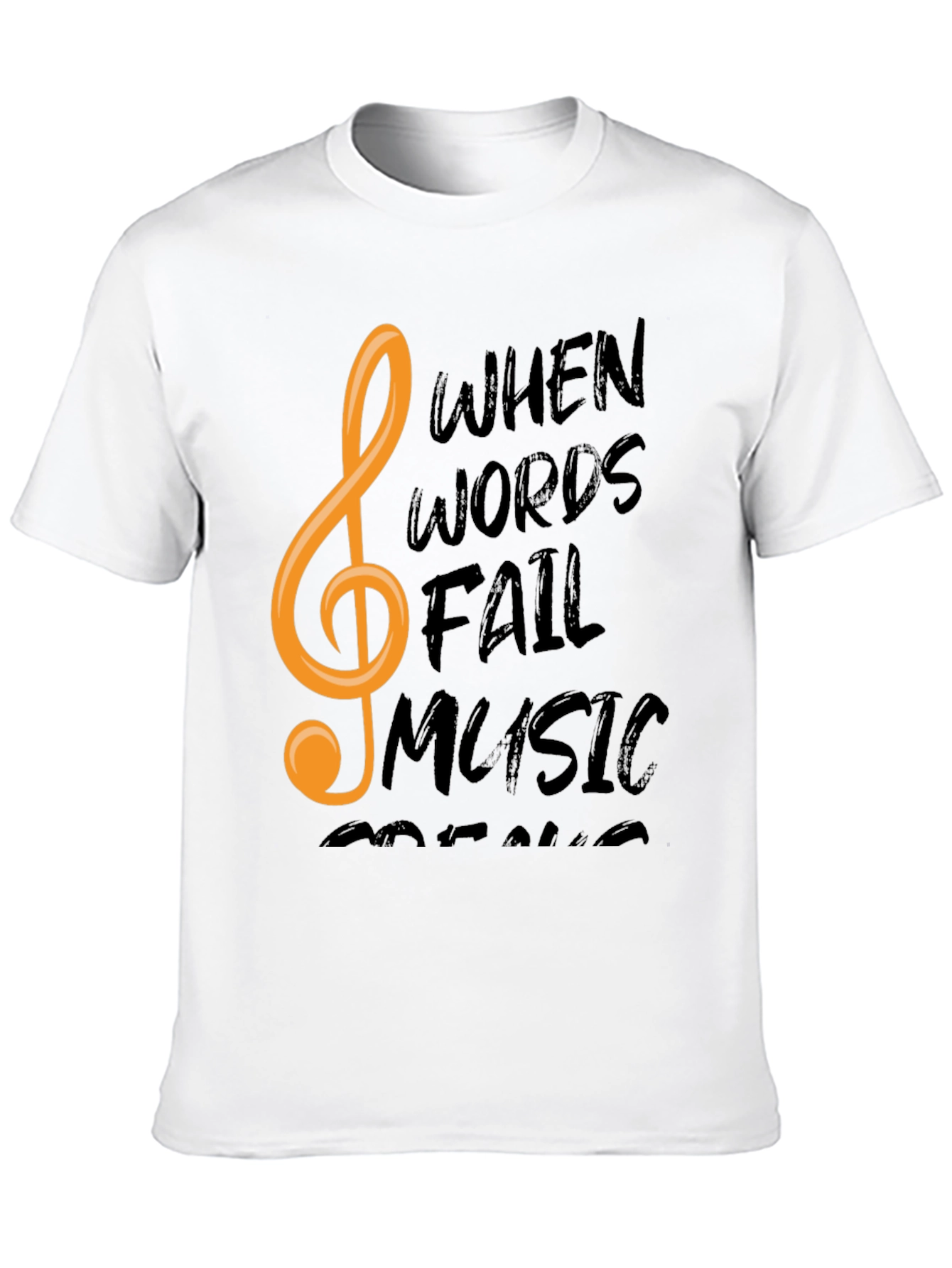 Music Speaks Black T-Shirt