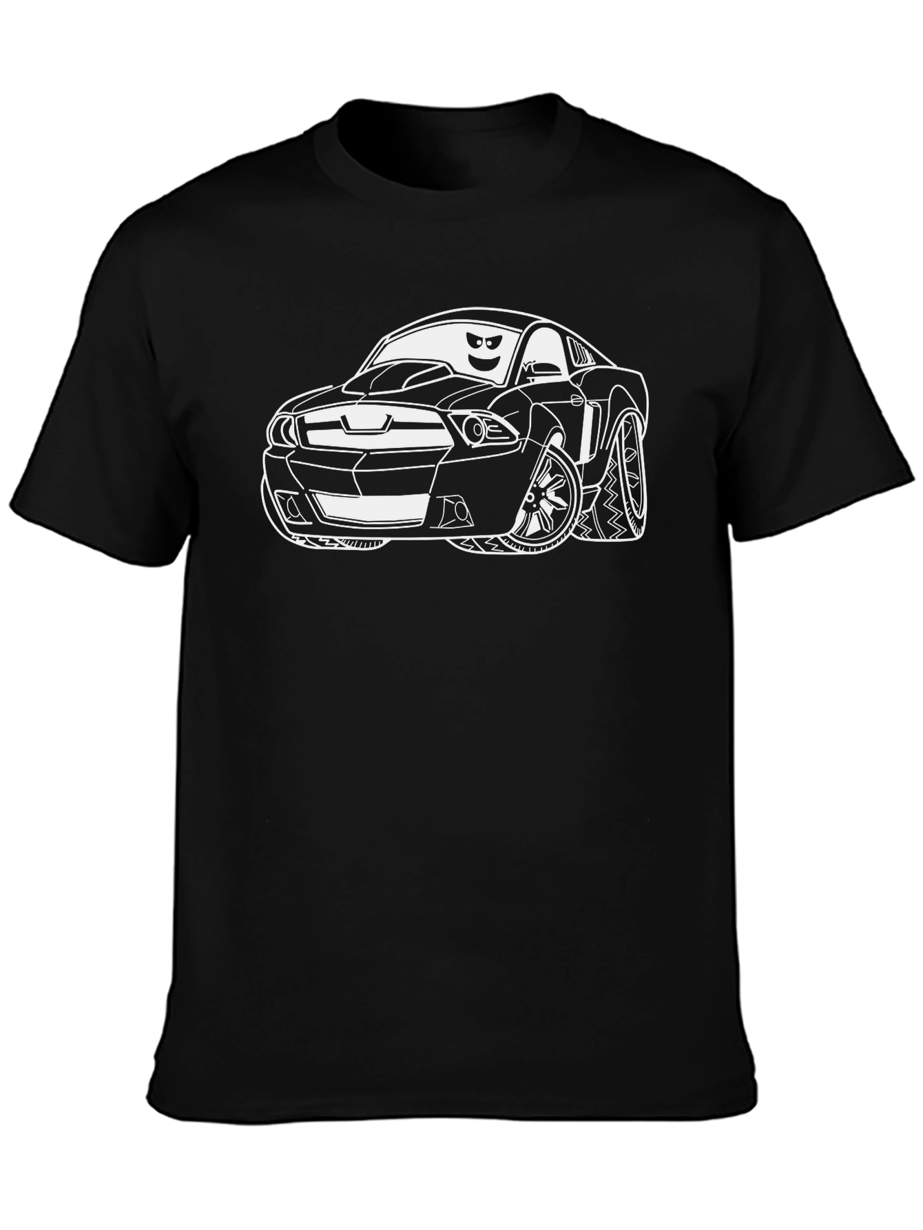 Cool Car Cartoon Graphic T-Shirt
