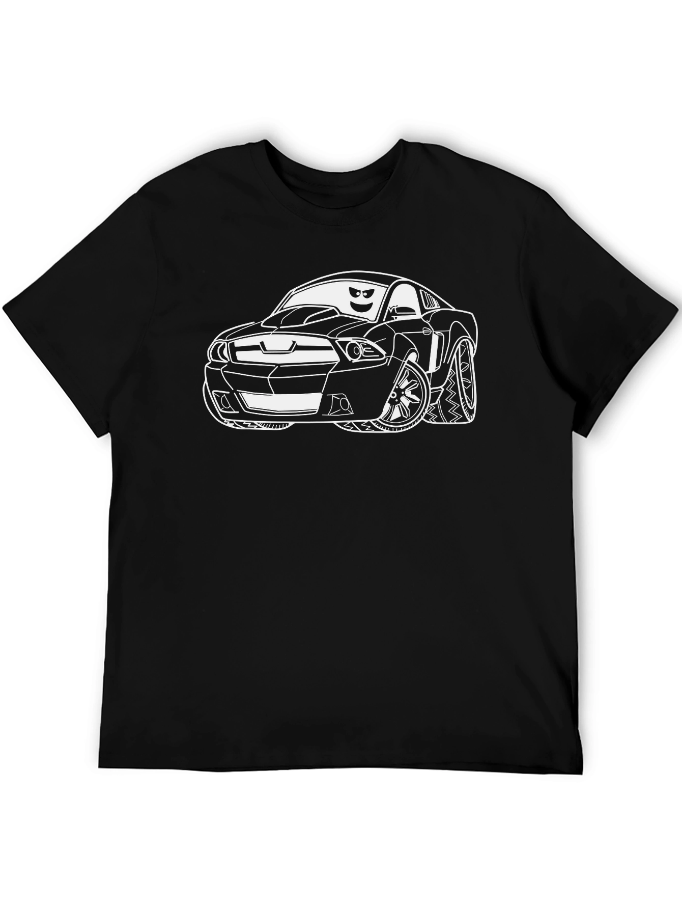 Cool Car Cartoon Graphic T-Shirt