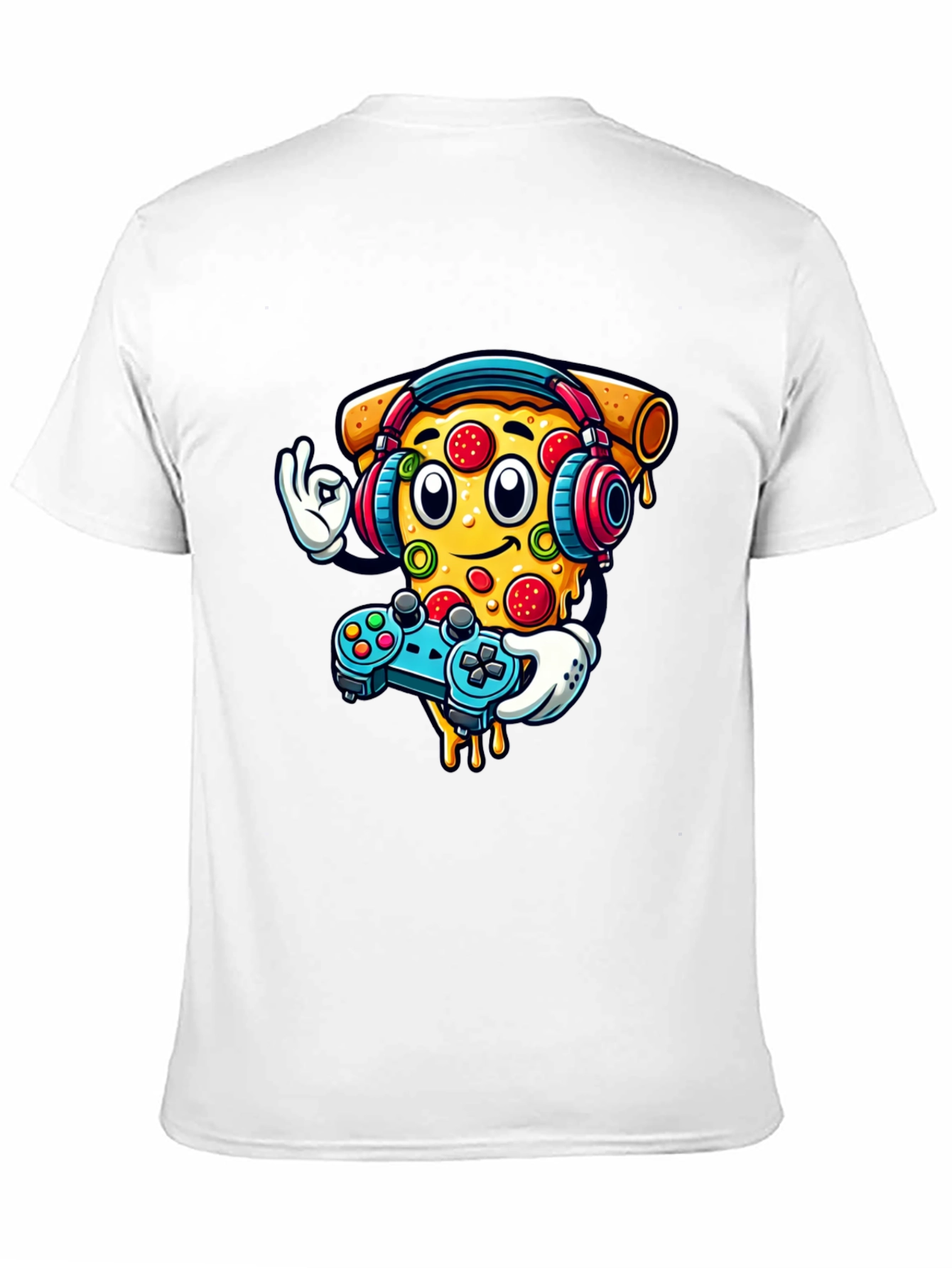 Pizza Gamer Graphic T-Shirt - Black