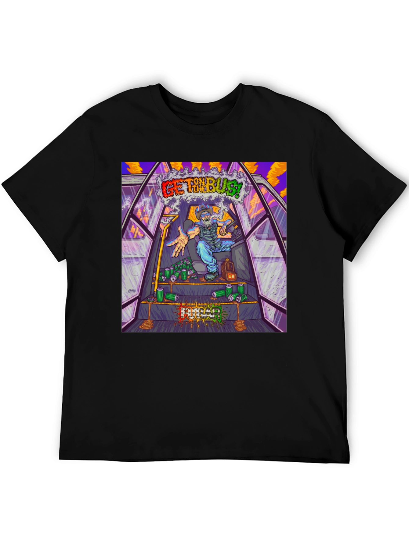 Get The Bus! Novelty Graphic T-Shirt
