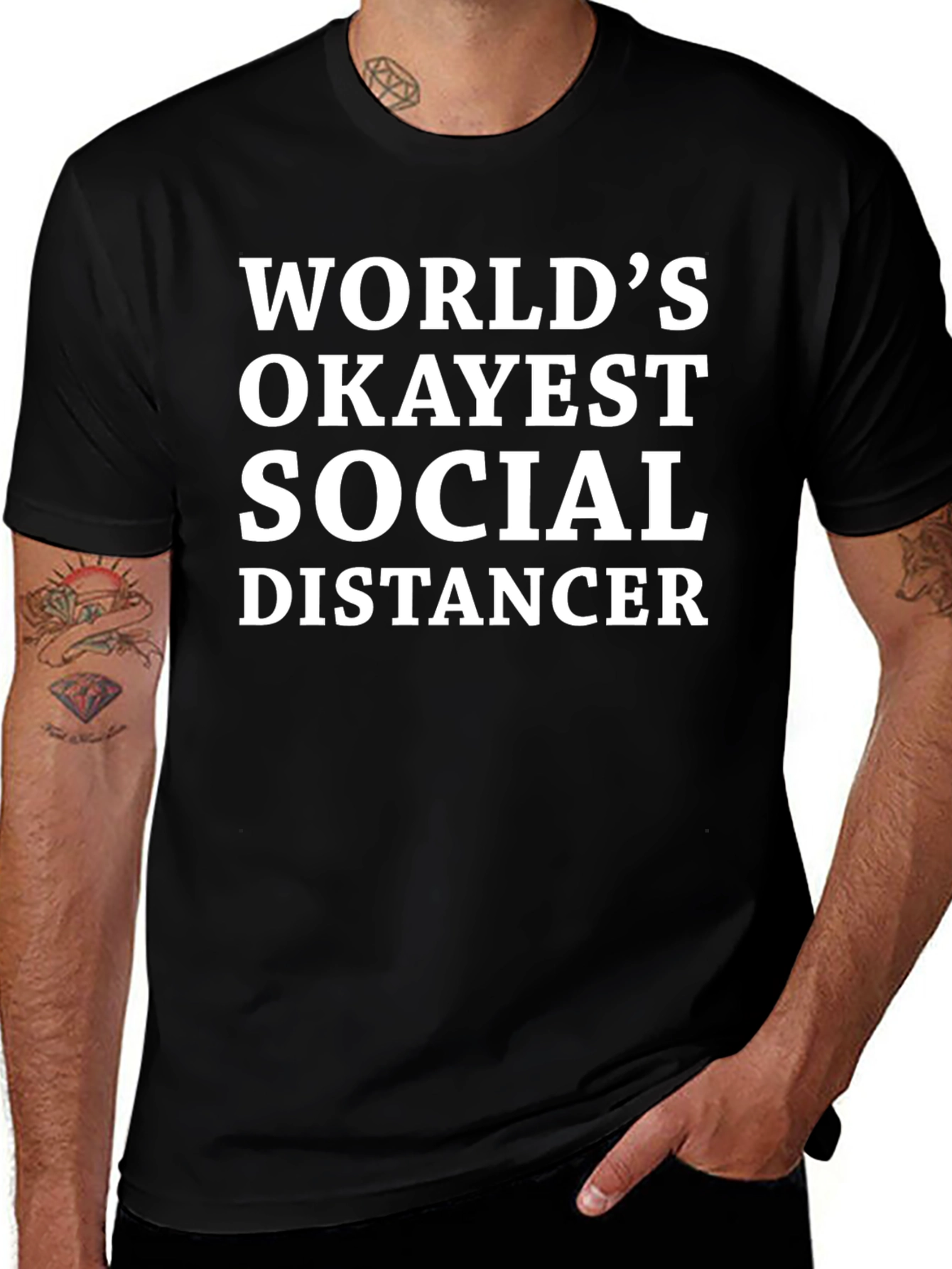 Worlds Okayest Social Distancer T-Shirt