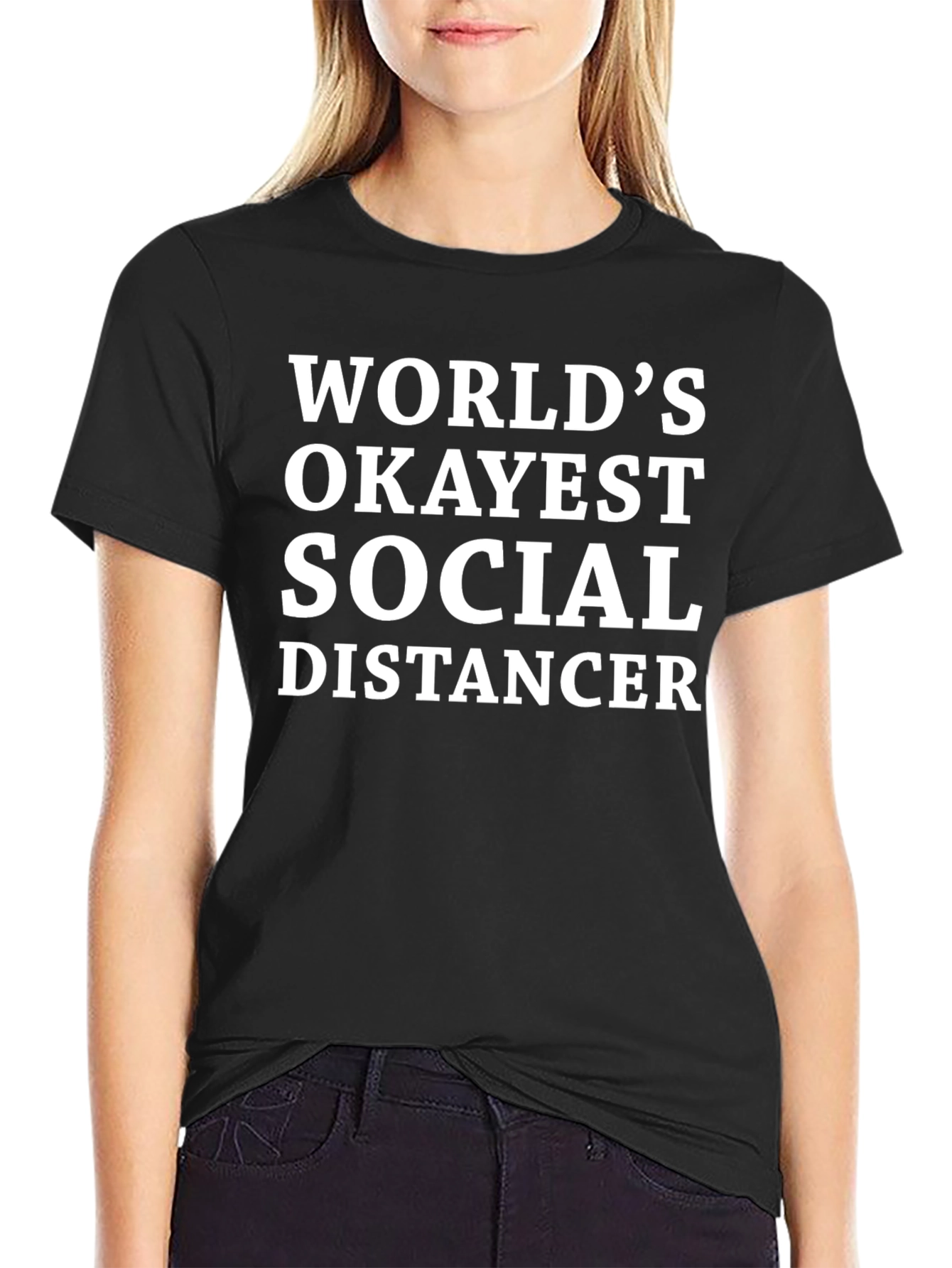 Worlds Okayest Social Distancer T-Shirt