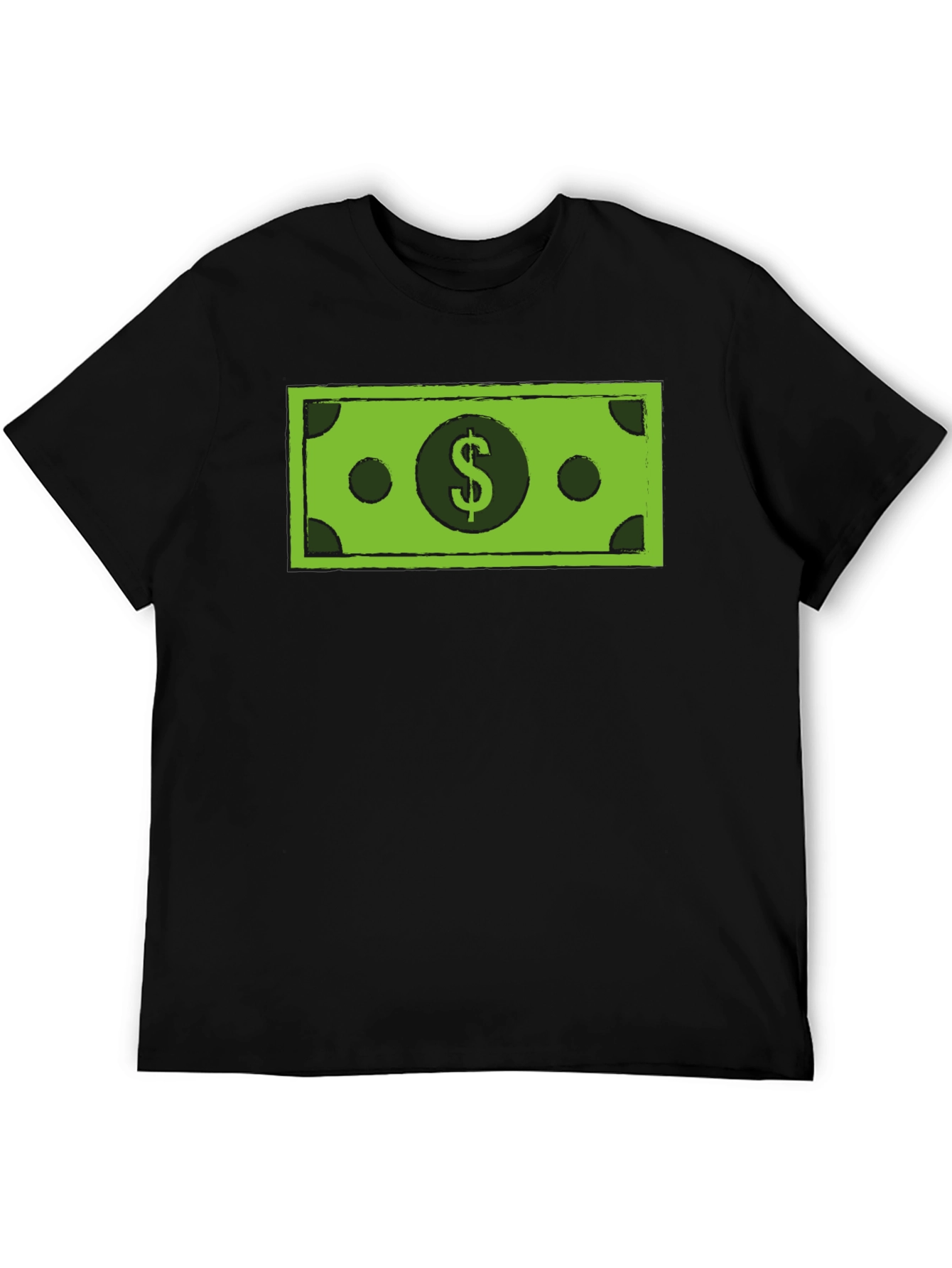 Money Graphic Tee - Black Crew Neck T-Shirt