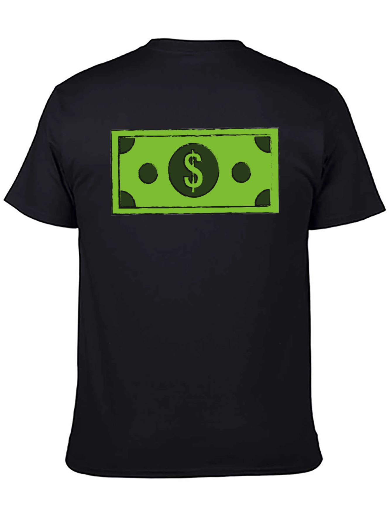 Money Graphic Tee - Black Crew Neck T-Shirt