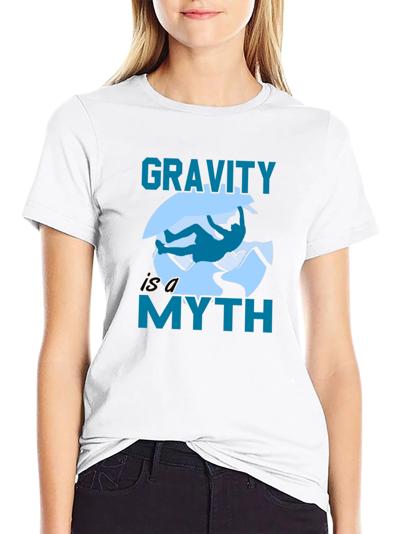 Gravity Is a Myth T-Shirt - Rock Climbing Design