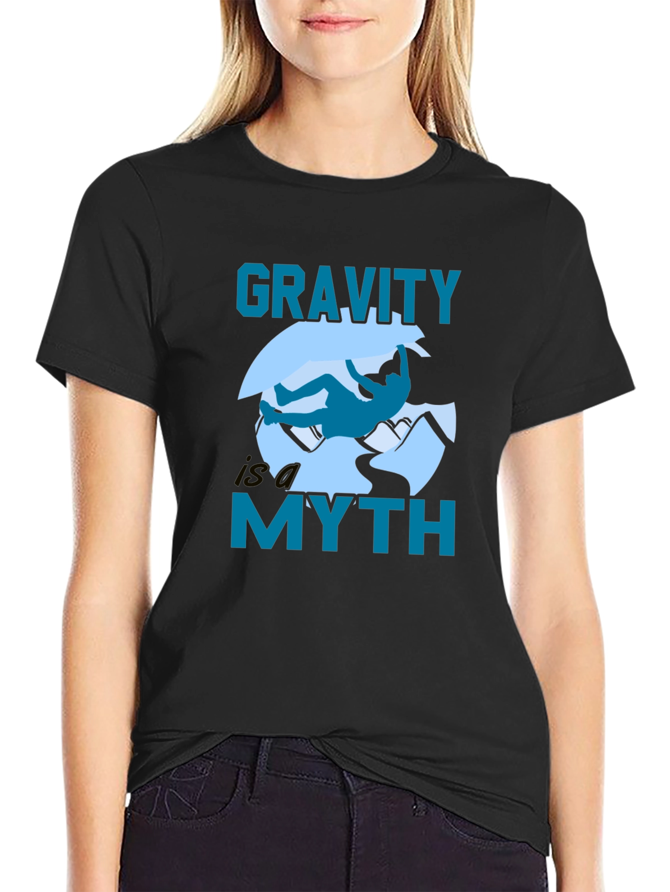 Gravity Is a Myth T-Shirt - Rock Climbing Design