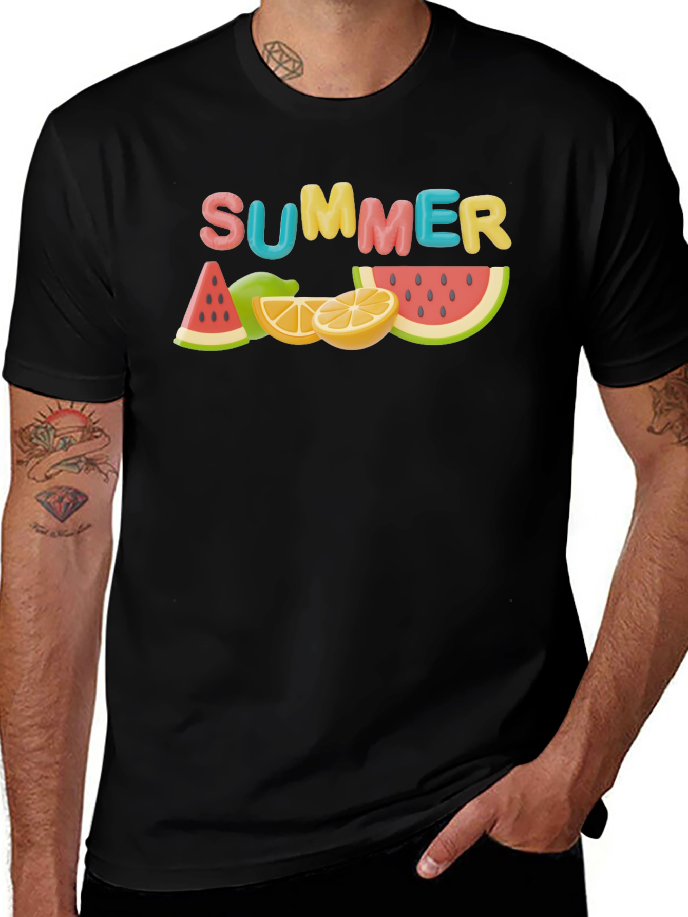 Summer Fruit Graphic T-Shirt