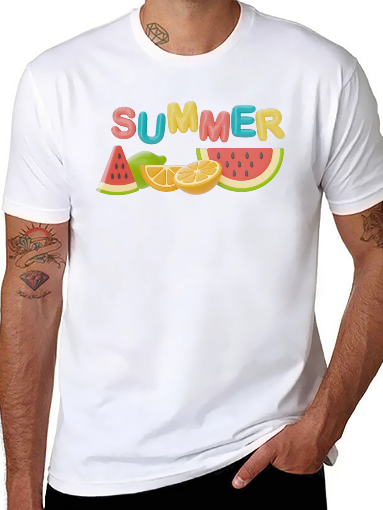 Summer Fruit Graphic T-Shirt
