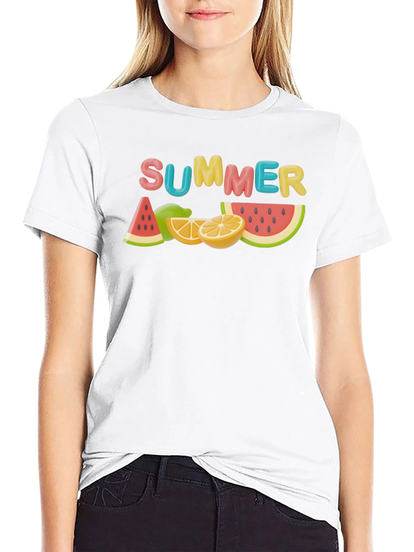 Summer Fruit Graphic T-Shirt