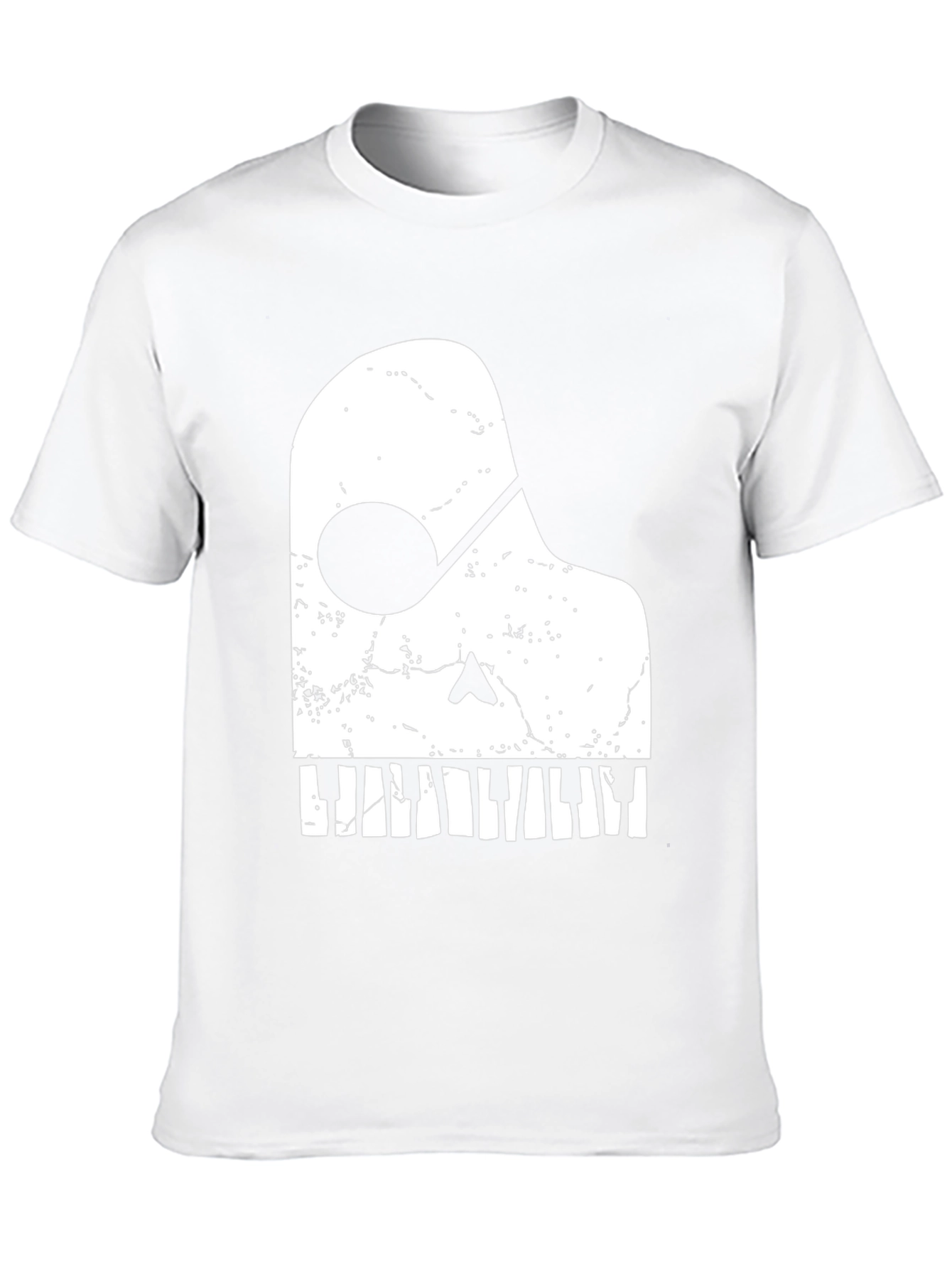 Piano Skull Graphic Tee - Music Lover T-Shirt