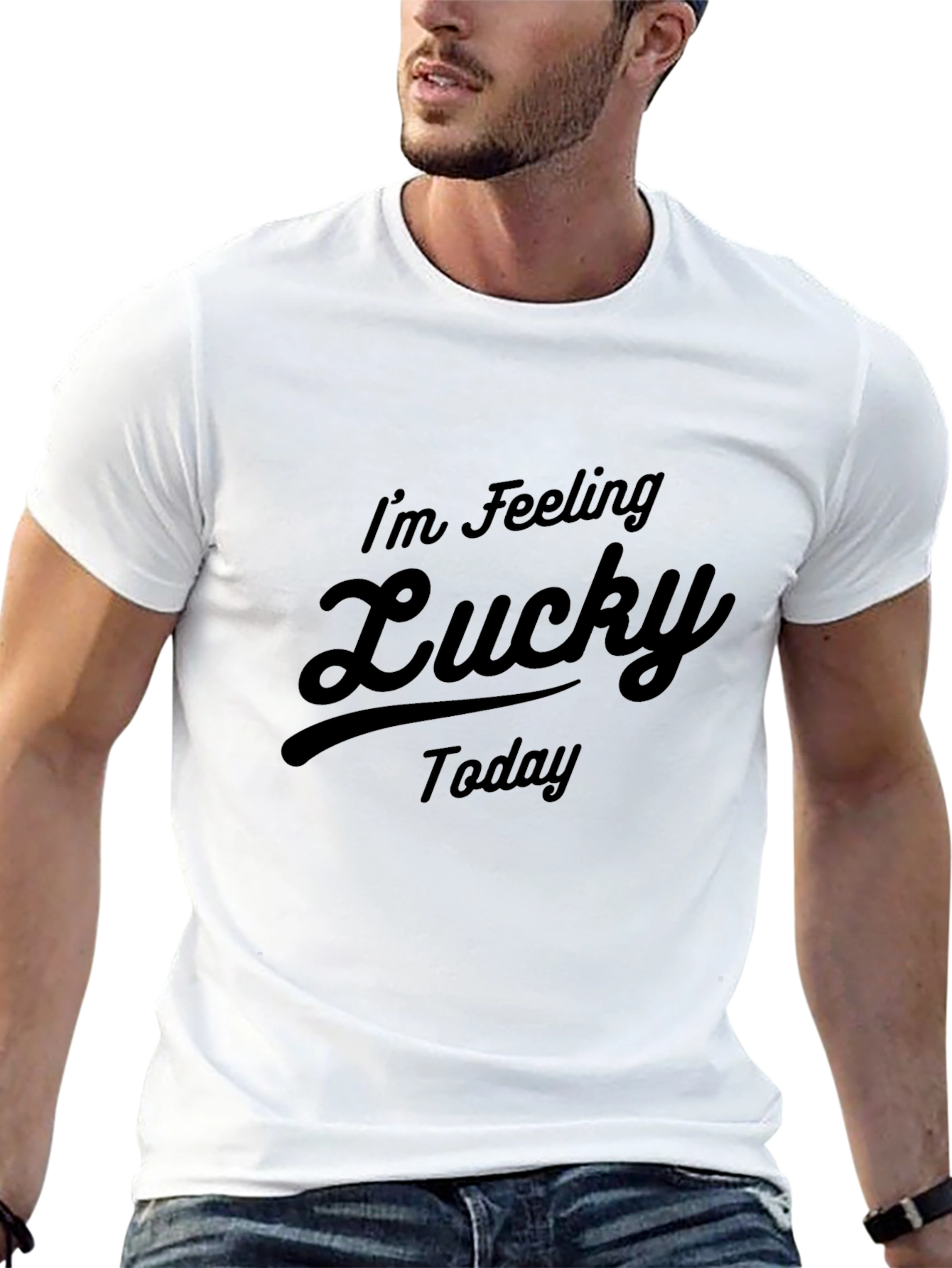 Lucky Today Black Graphic Tee - Mens Fashion