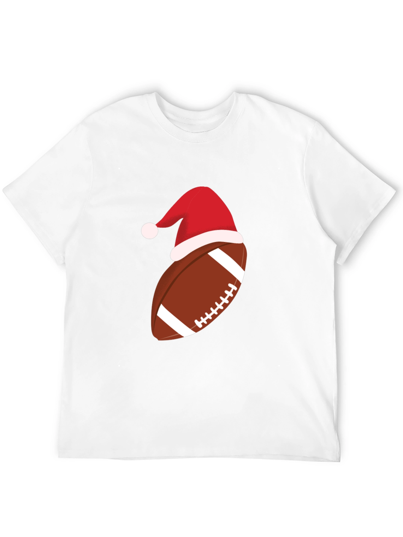 Festive Football Santa Hat T-Shirt
