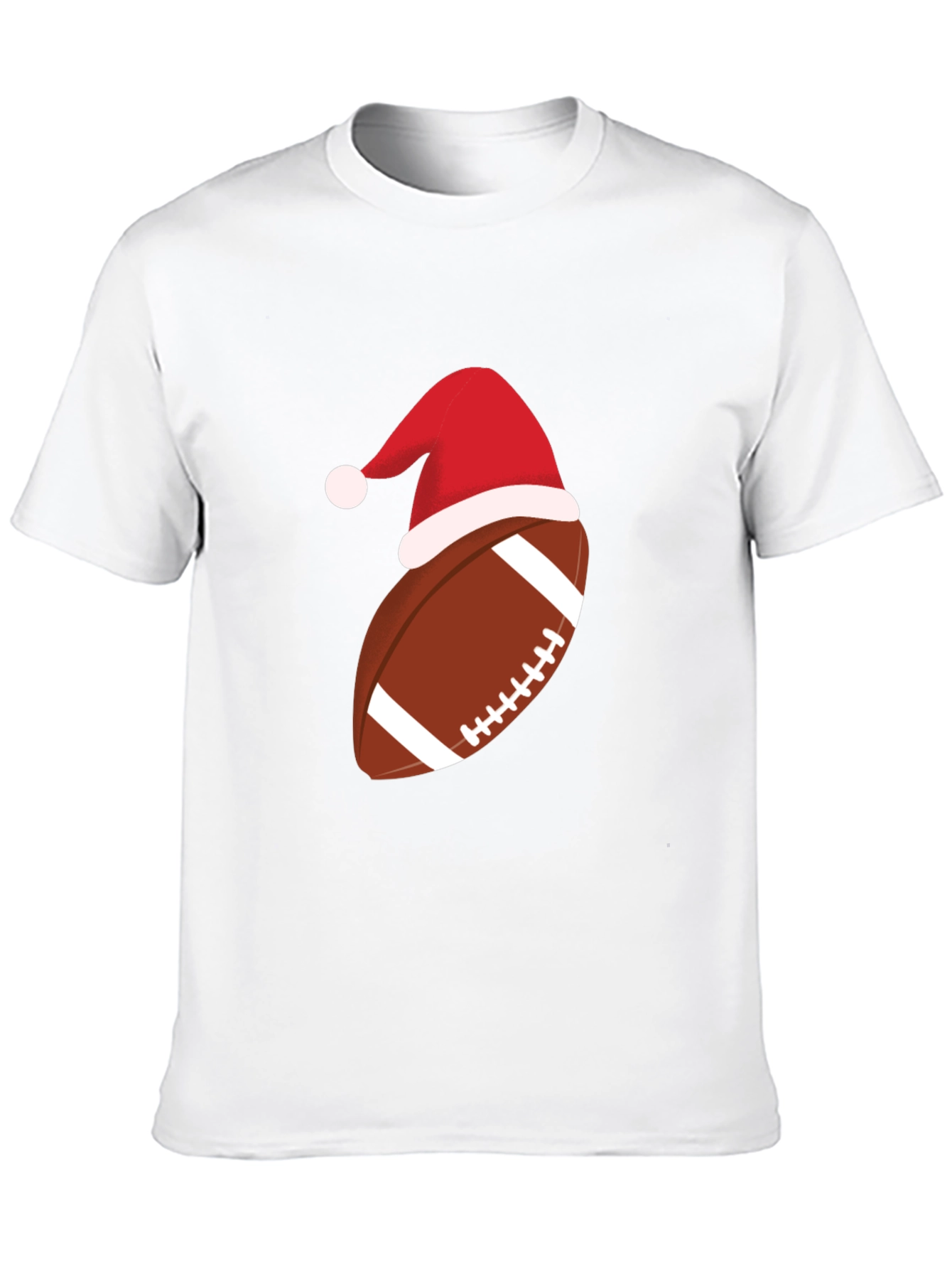 Festive Football Santa Hat T-Shirt