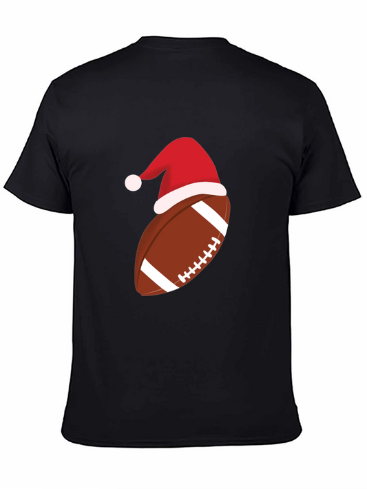 Festive Football Santa Hat T-Shirt