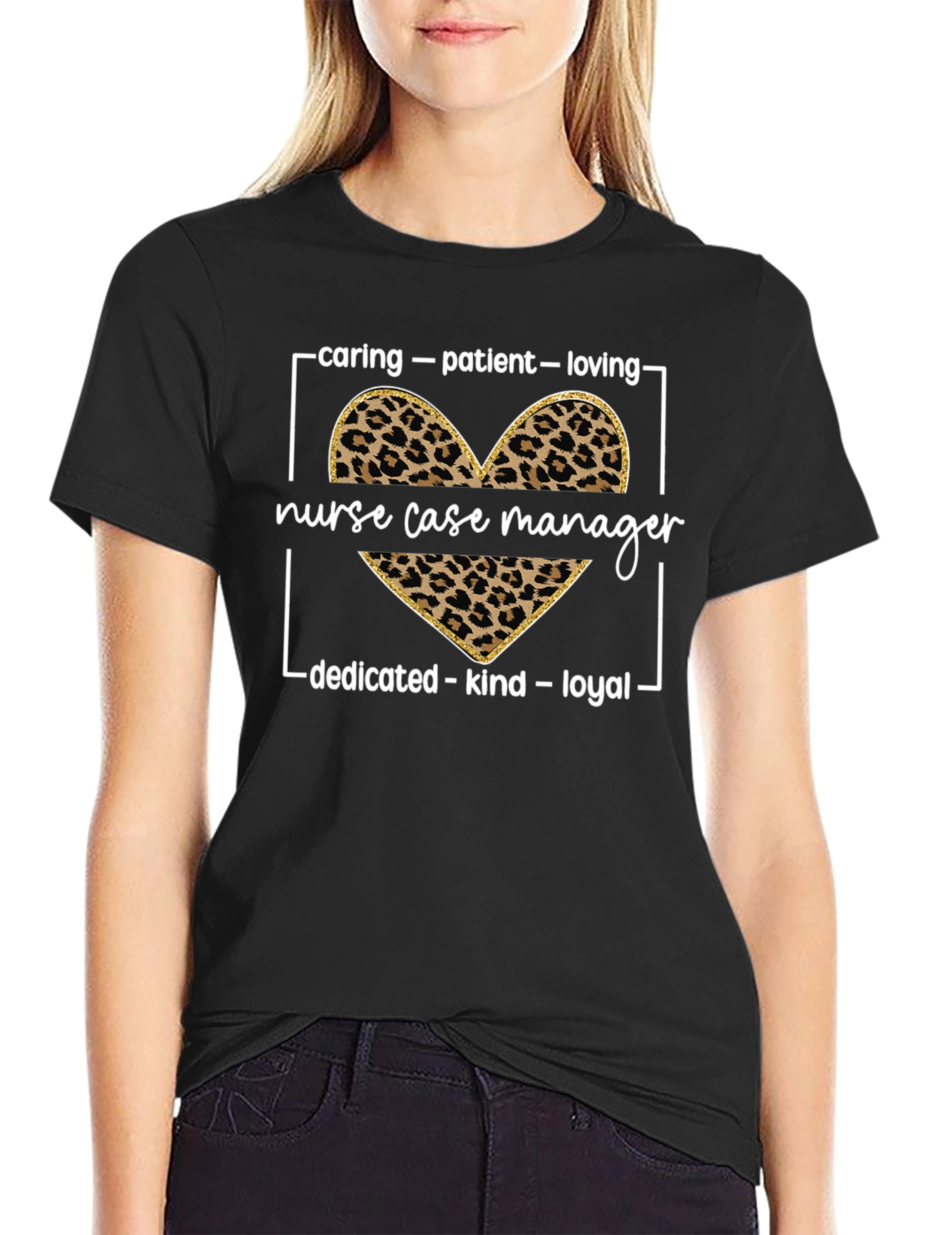 Nurse Case Manager Leopard Print T-Shirt