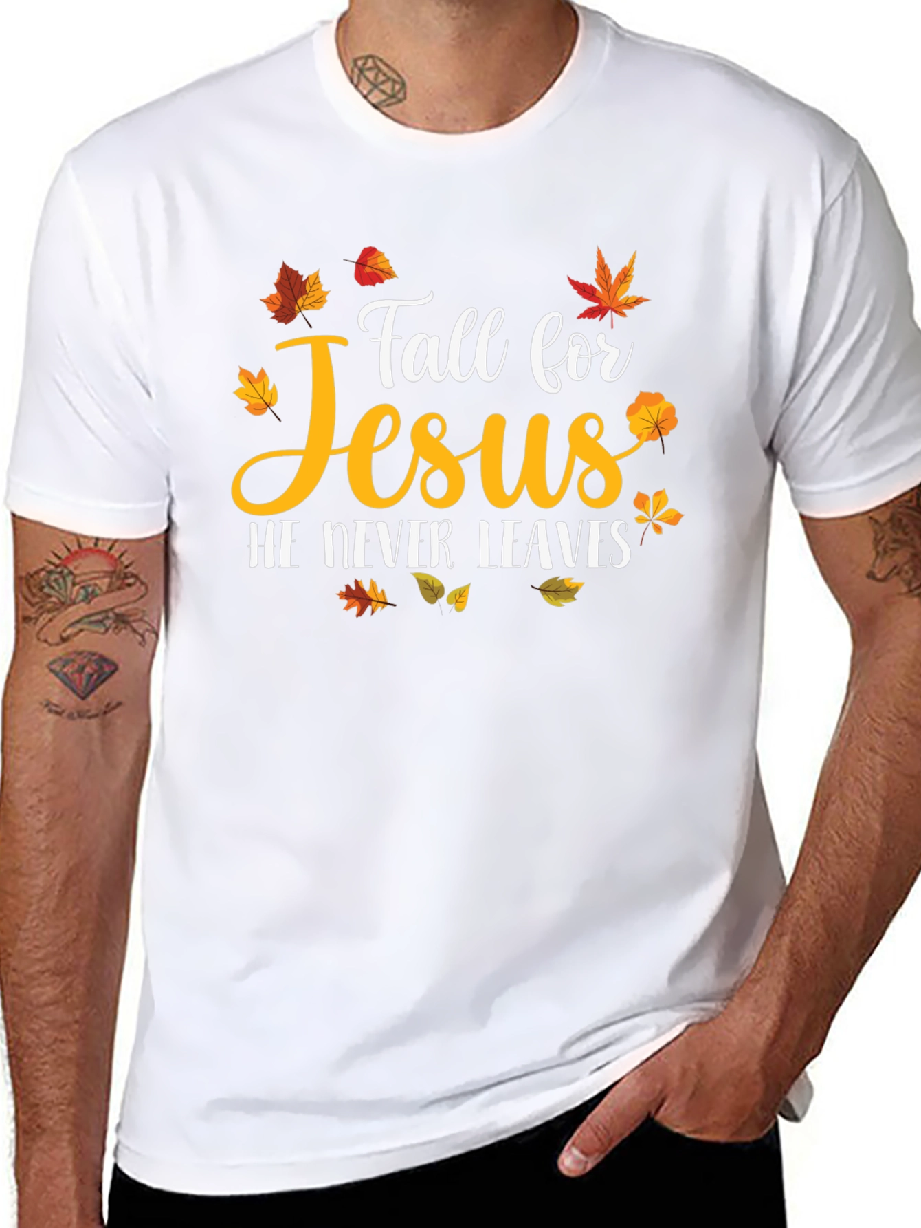 Fall For Jesus Black T-Shirt