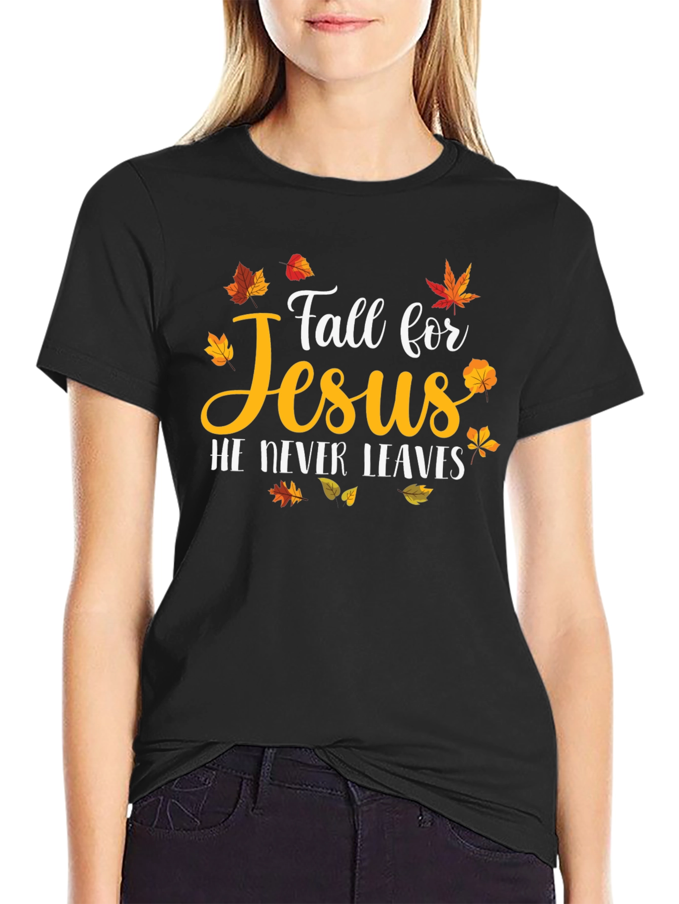 Fall For Jesus Black T-Shirt
