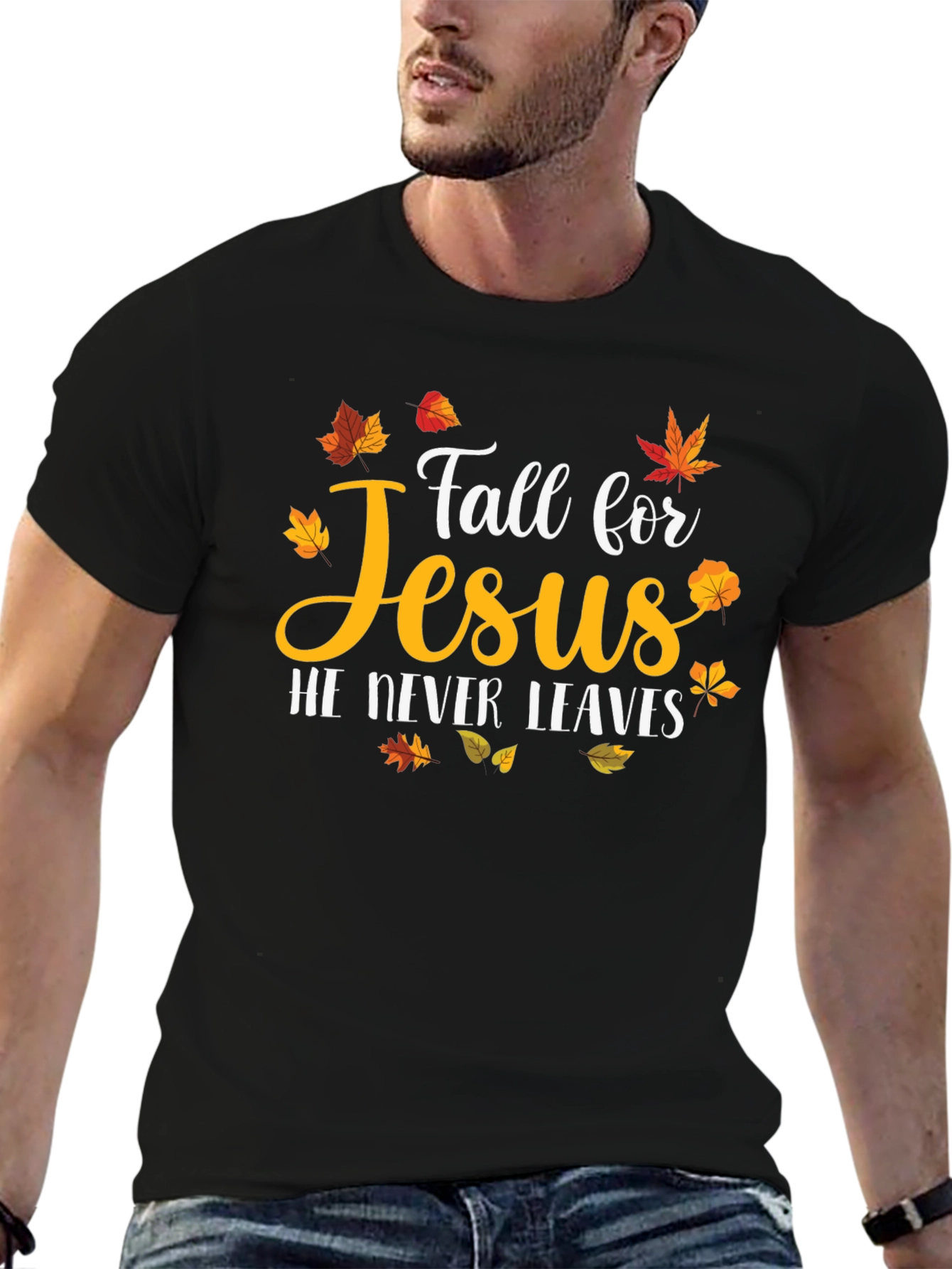 Fall For Jesus Black T-Shirt
