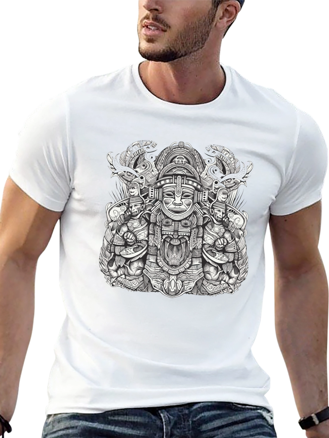 Tribal Art Black T-Shirt