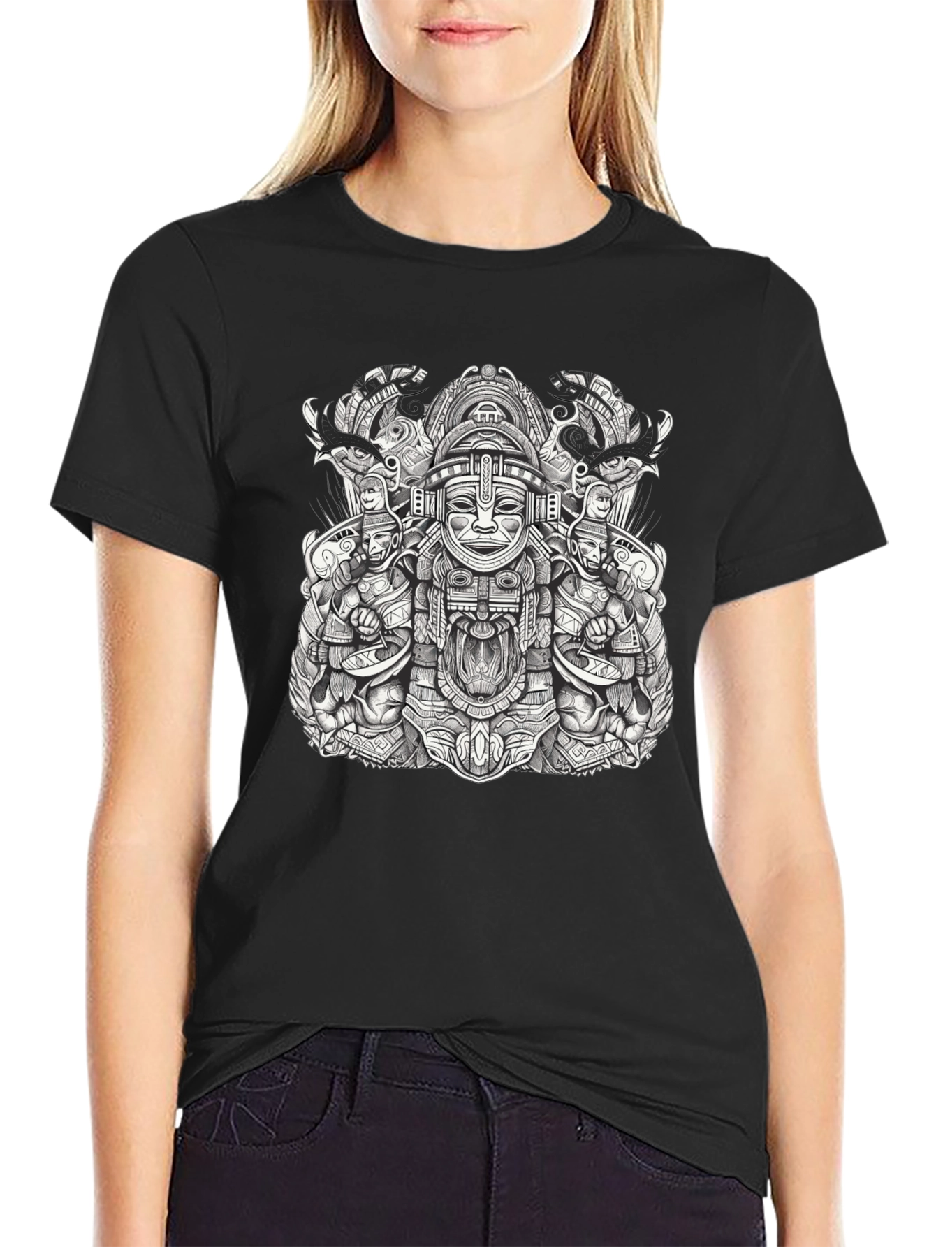 Tribal Art Black T-Shirt