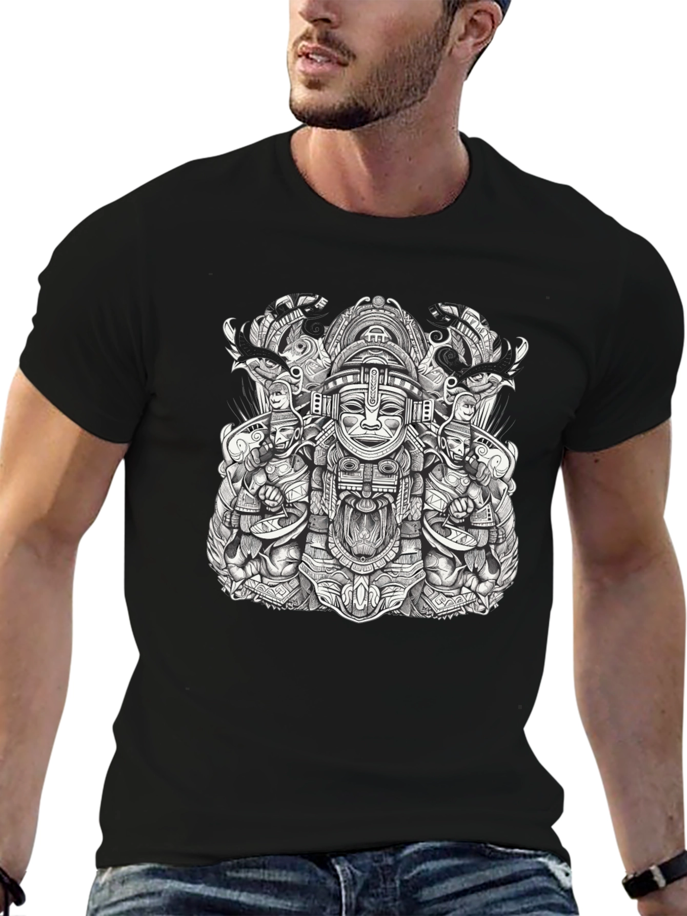 Tribal Art Black T-Shirt