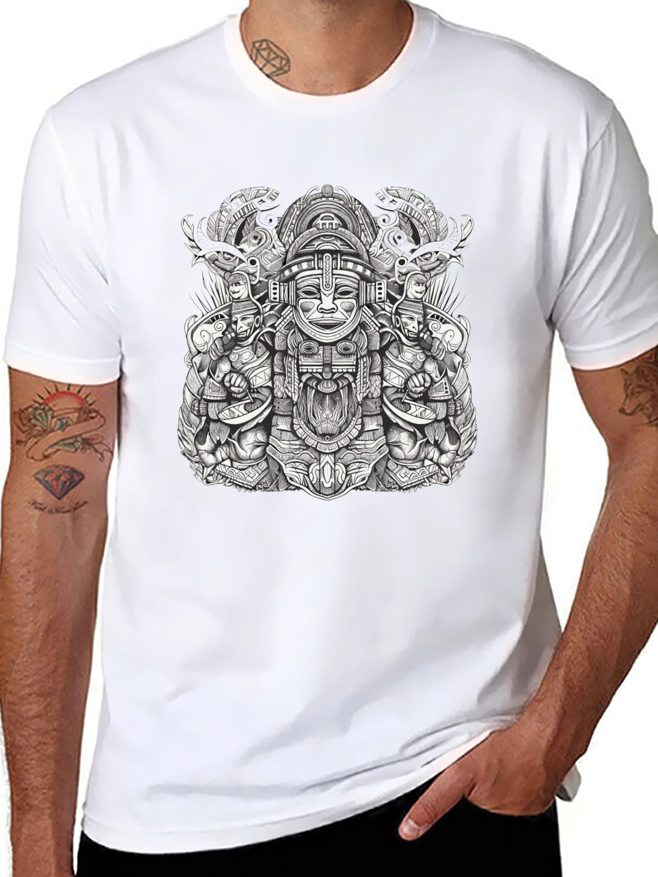 Tribal Art Black T-Shirt