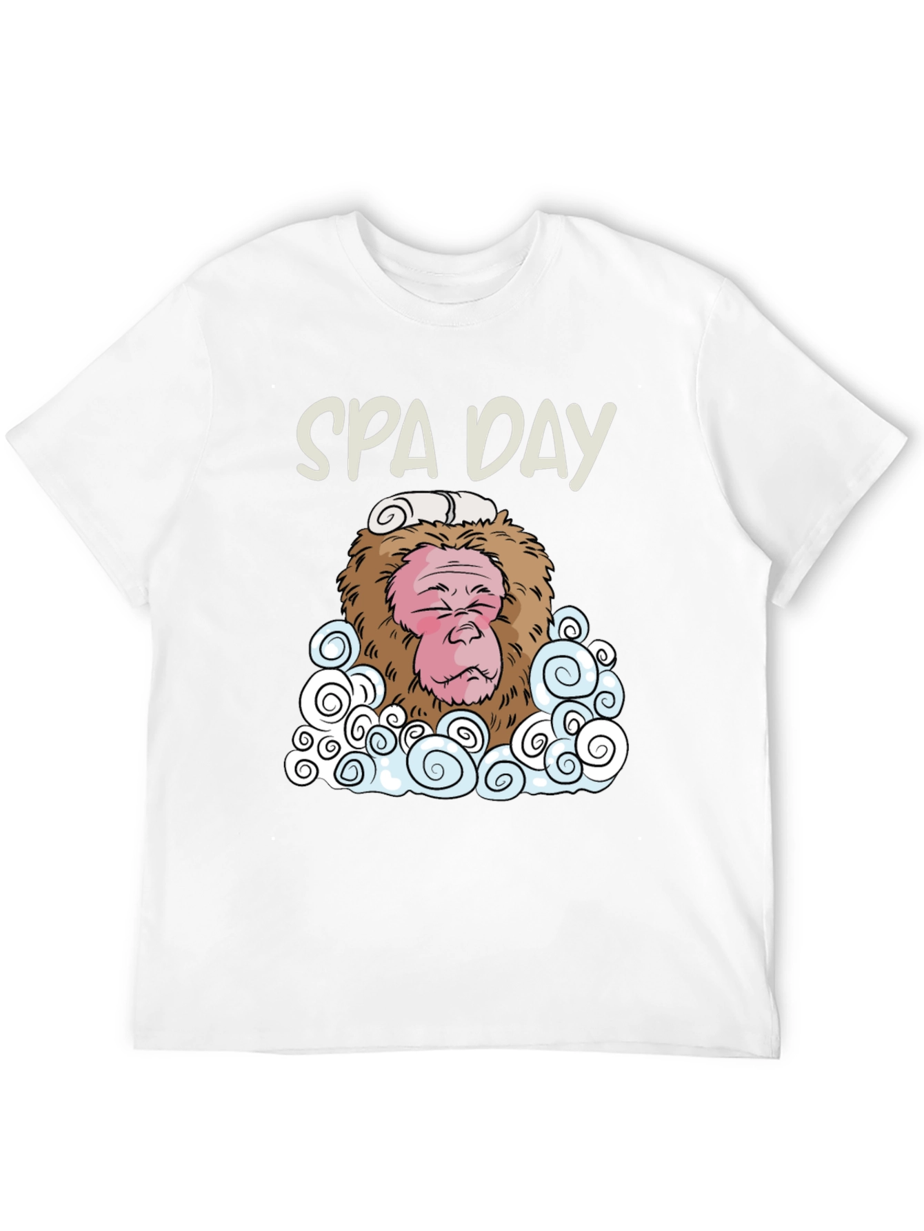 Spa Day Monkey Graphic T-Shirt