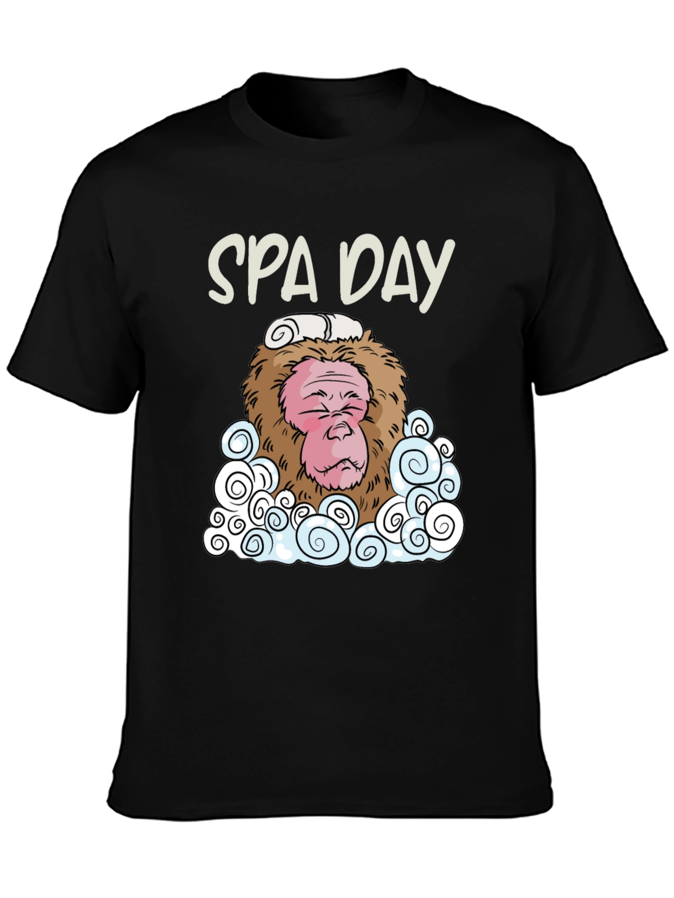 Spa Day Monkey Graphic T-Shirt