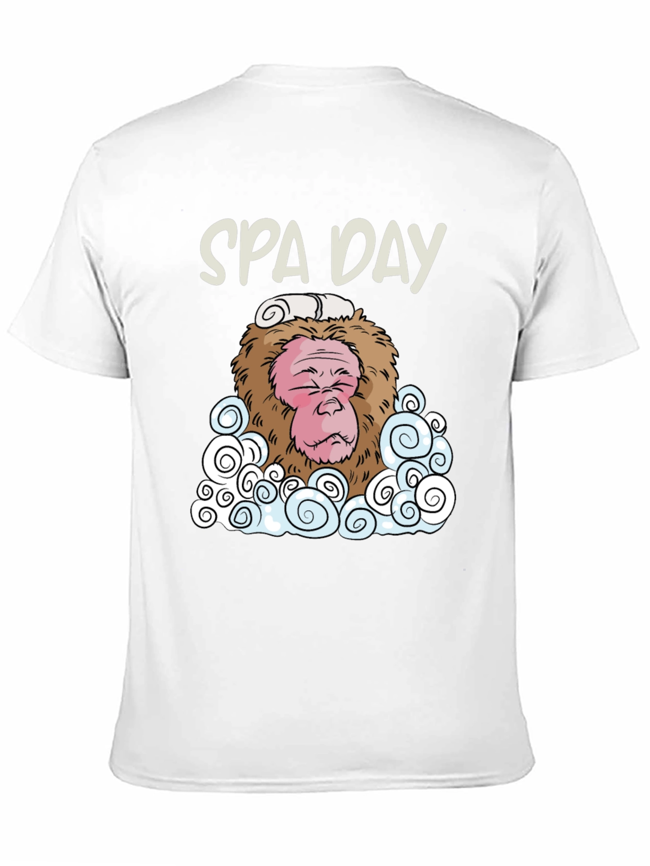 Spa Day Monkey Graphic T-Shirt