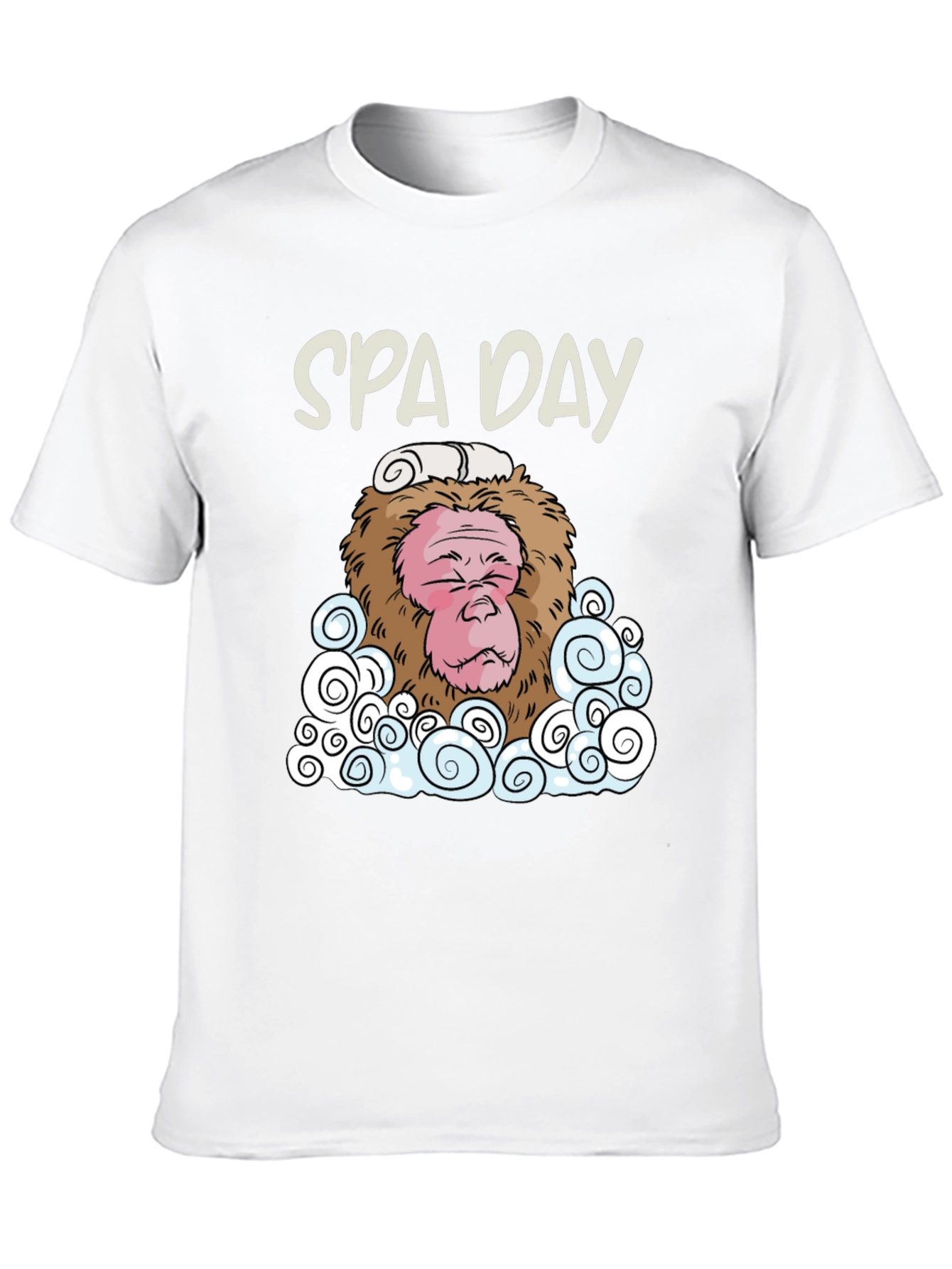 Spa Day Monkey Graphic T-Shirt