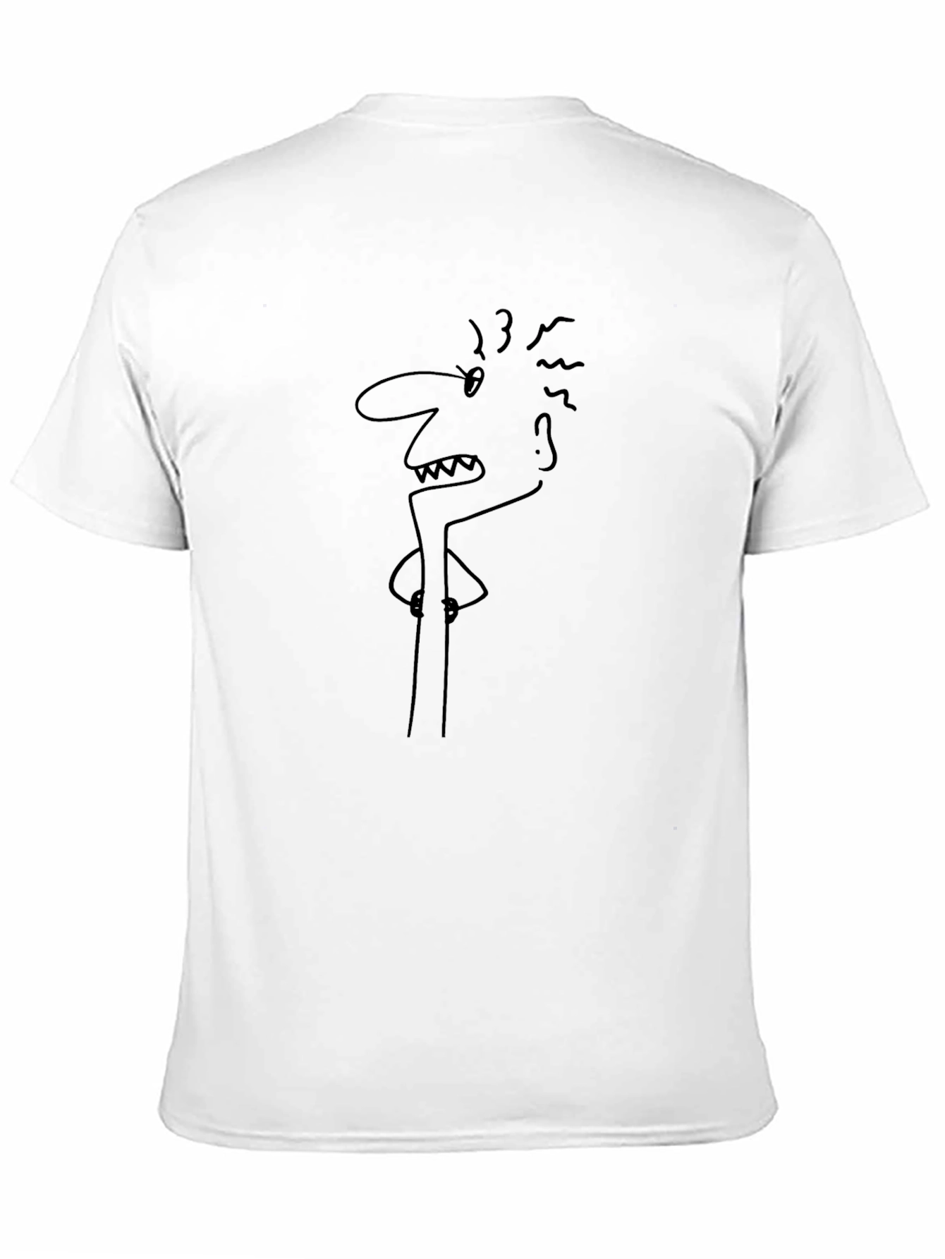 Angry Man Cartoon Graphic Black T-Shirt