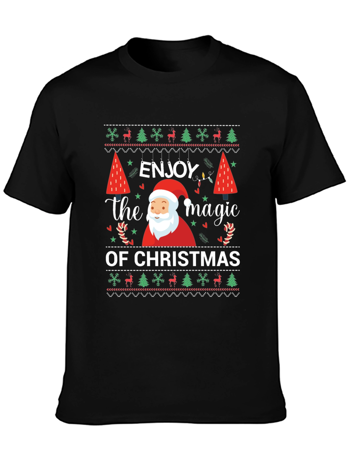 Enjoy the Magic of Christmas Black T-Shirt