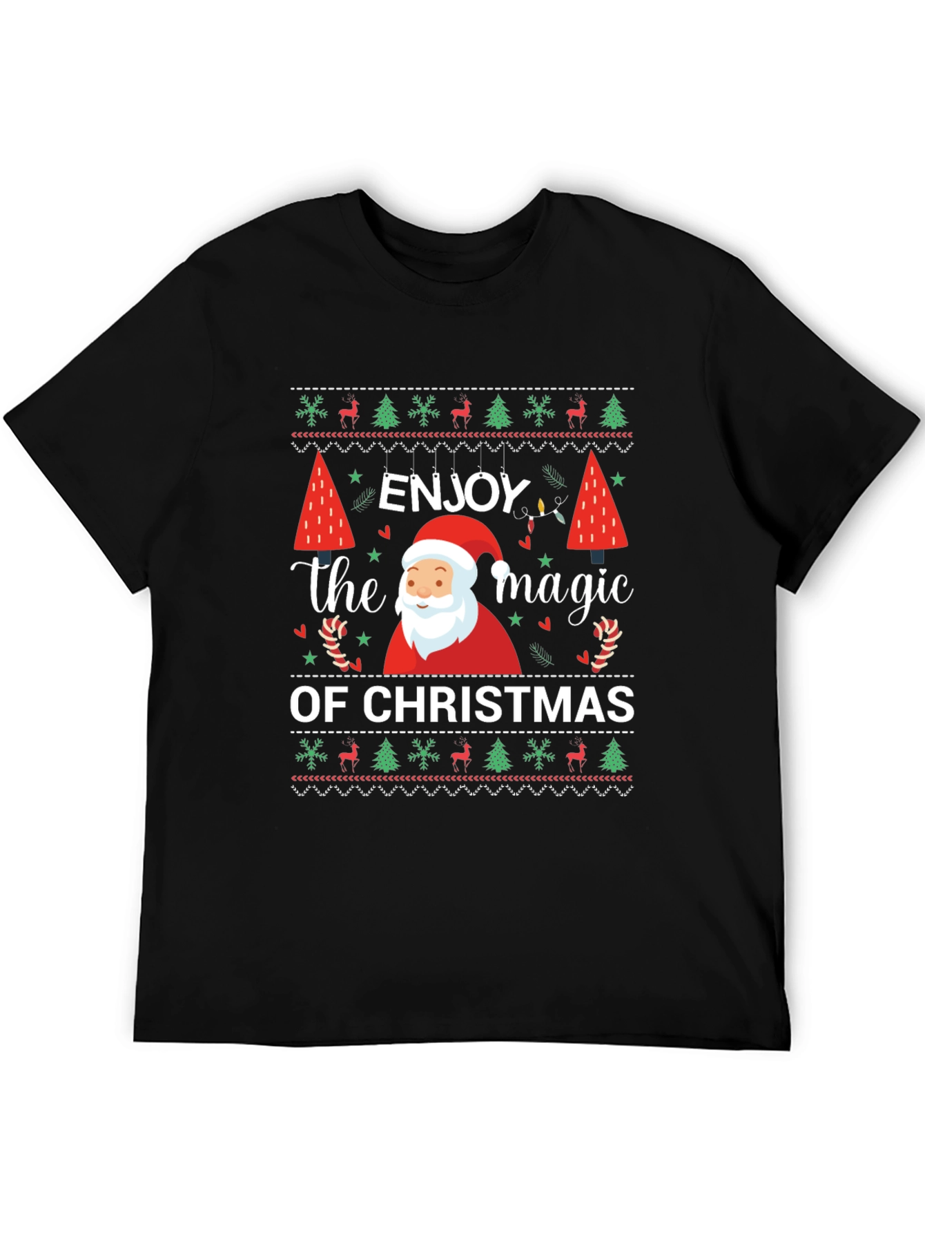 Enjoy the Magic of Christmas Black T-Shirt