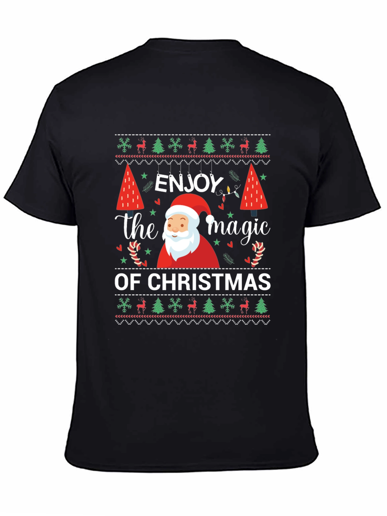 Enjoy the Magic of Christmas Black T-Shirt