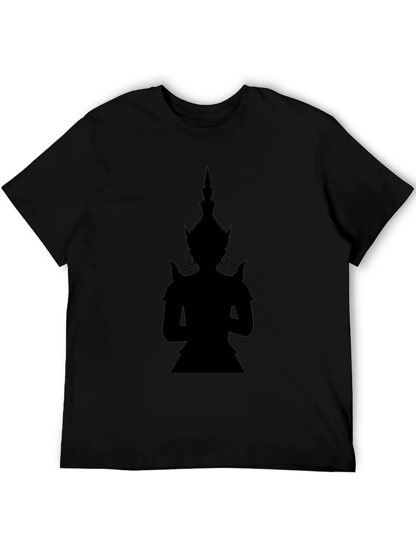 Silhouette Asian Deity Black T-Shirt