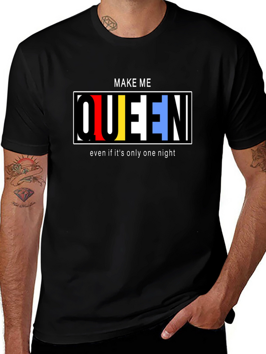 Make Me Queen Graphic T-Shirt - Black