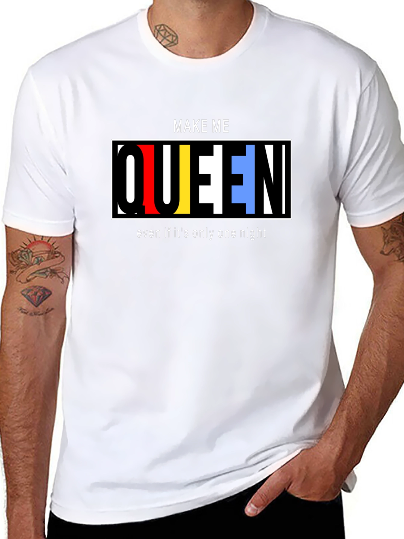 Make Me Queen Graphic T-Shirt - Black