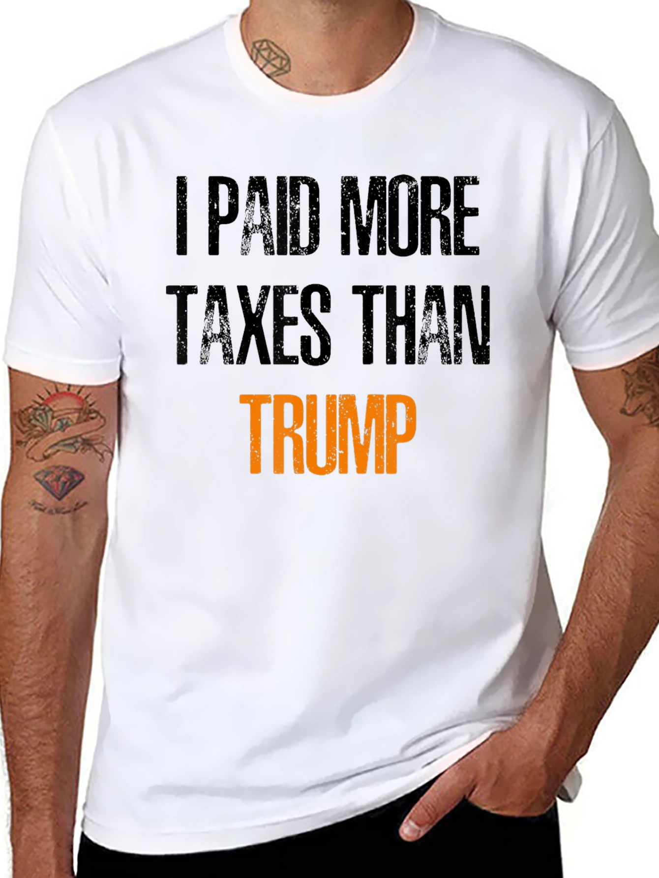 I Paid More Taxes Than Trump Statement T-Shirt