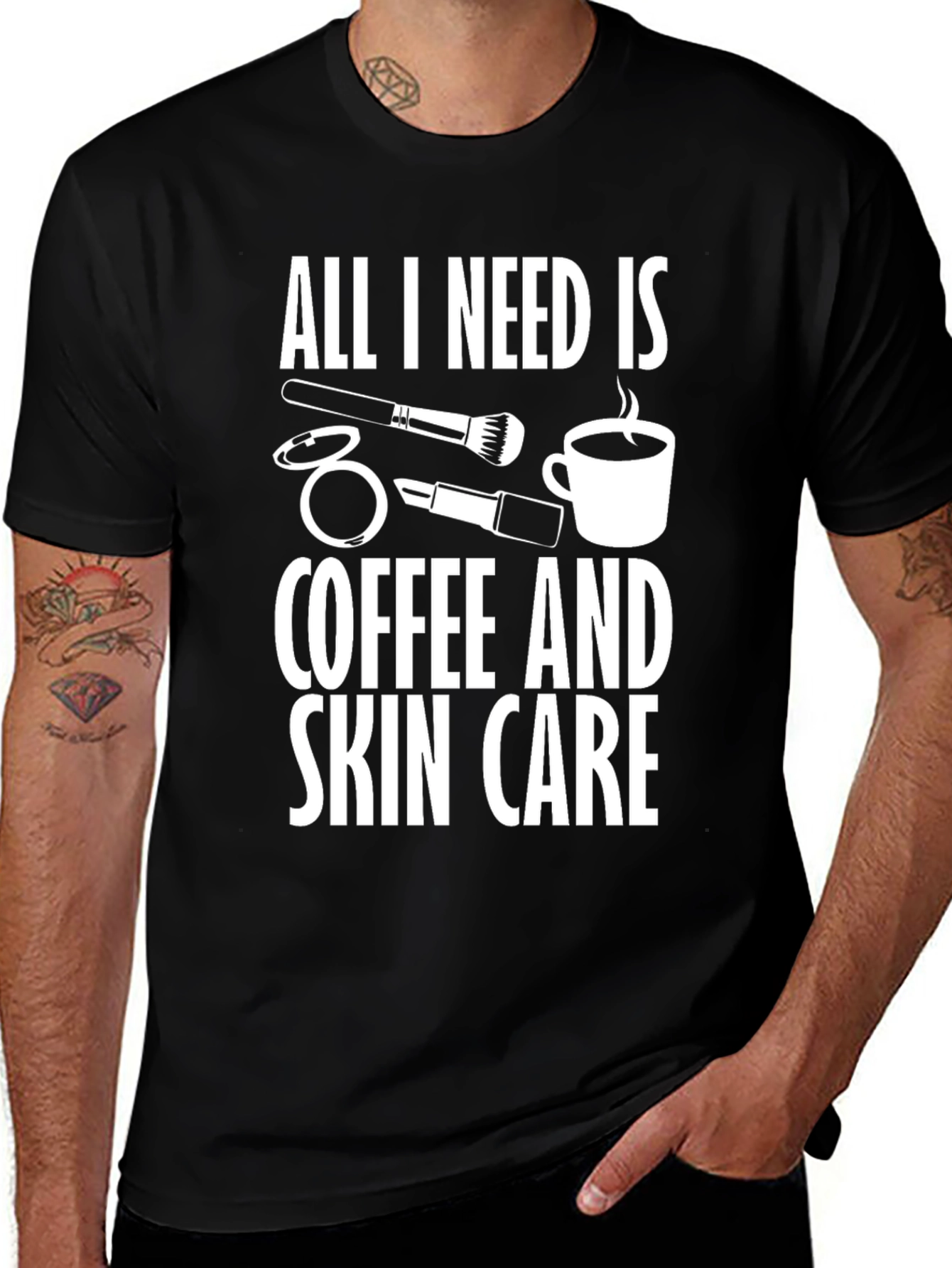 Coffee & Skincare T-Shirt | Novelty Graphic Tee