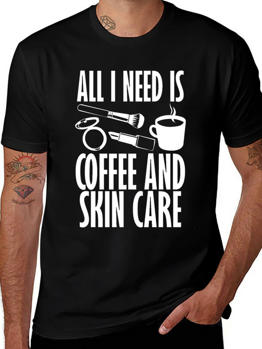 Coffee & Skincare T-Shirt | Novelty Graphic Tee
