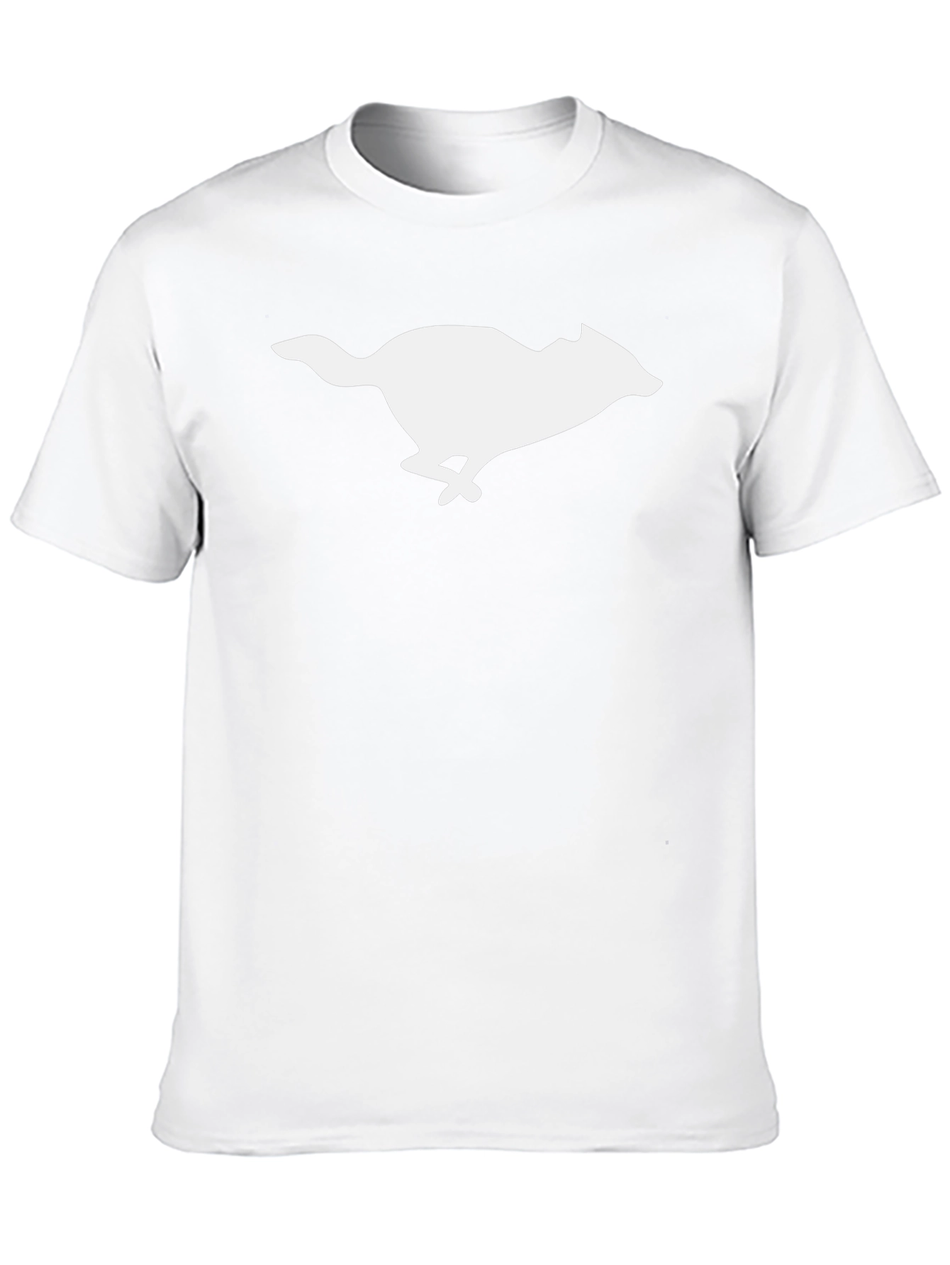 Black T-Shirt with Running Animal Graphic