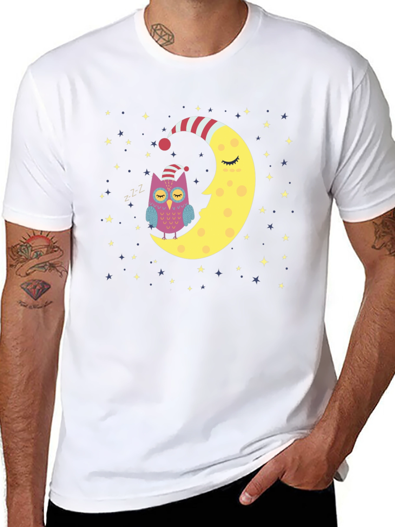 Dreamy Owl Moon T-Shirt - Sleepy Night Tee