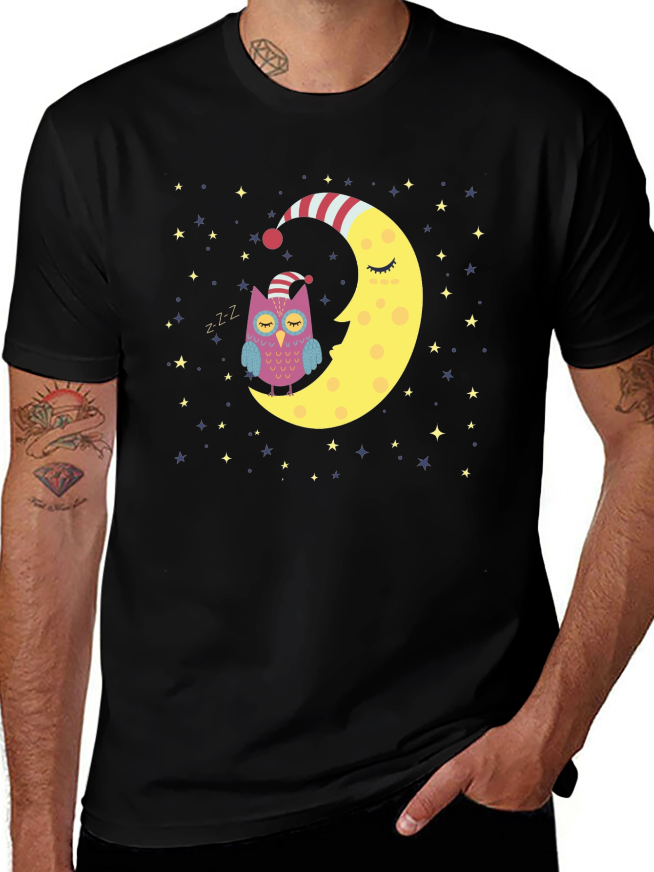 Dreamy Owl Moon T-Shirt - Sleepy Night Tee